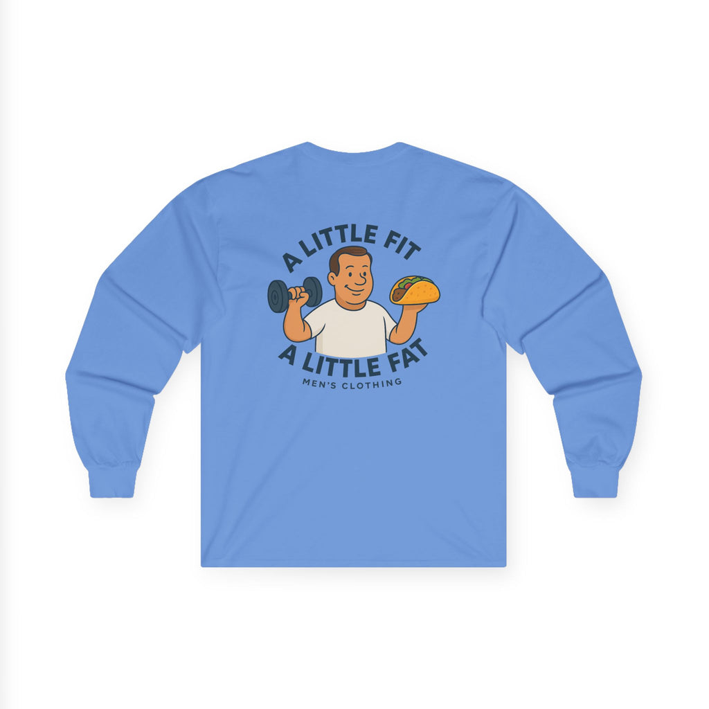 Funny Gym Tee Long Sleeve Little Fit, Little Fat