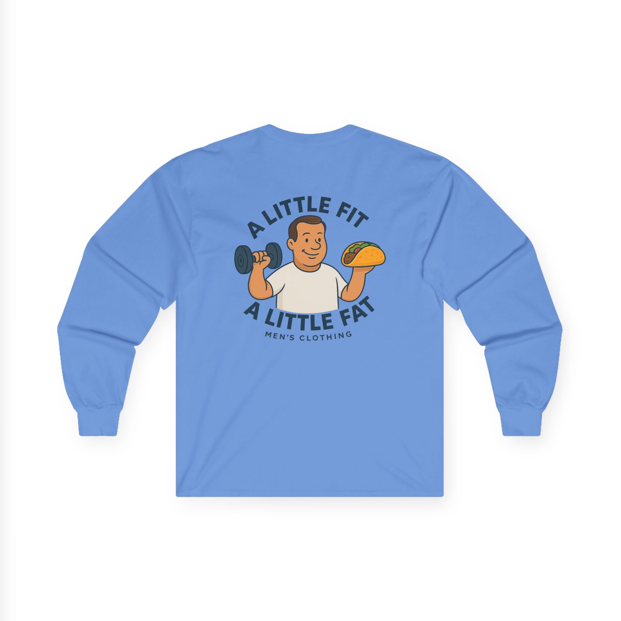 Funny Gym Tee Long Sleeve Little Fit, Little Fat