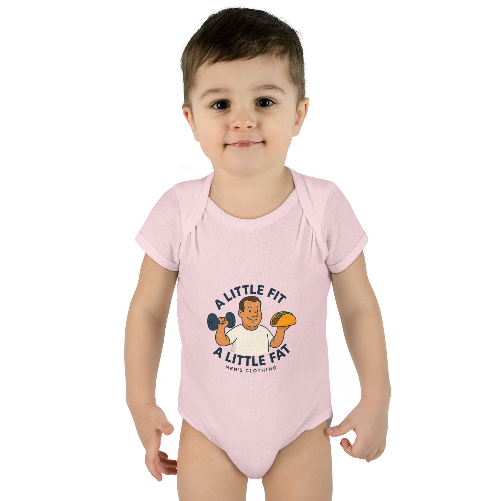 Infant Baby Bodysuit - A Little Fit A Little Fat, Cute Baby Gift, Funny Infant Clothes, Baby Shower Present, Newborn Outfit