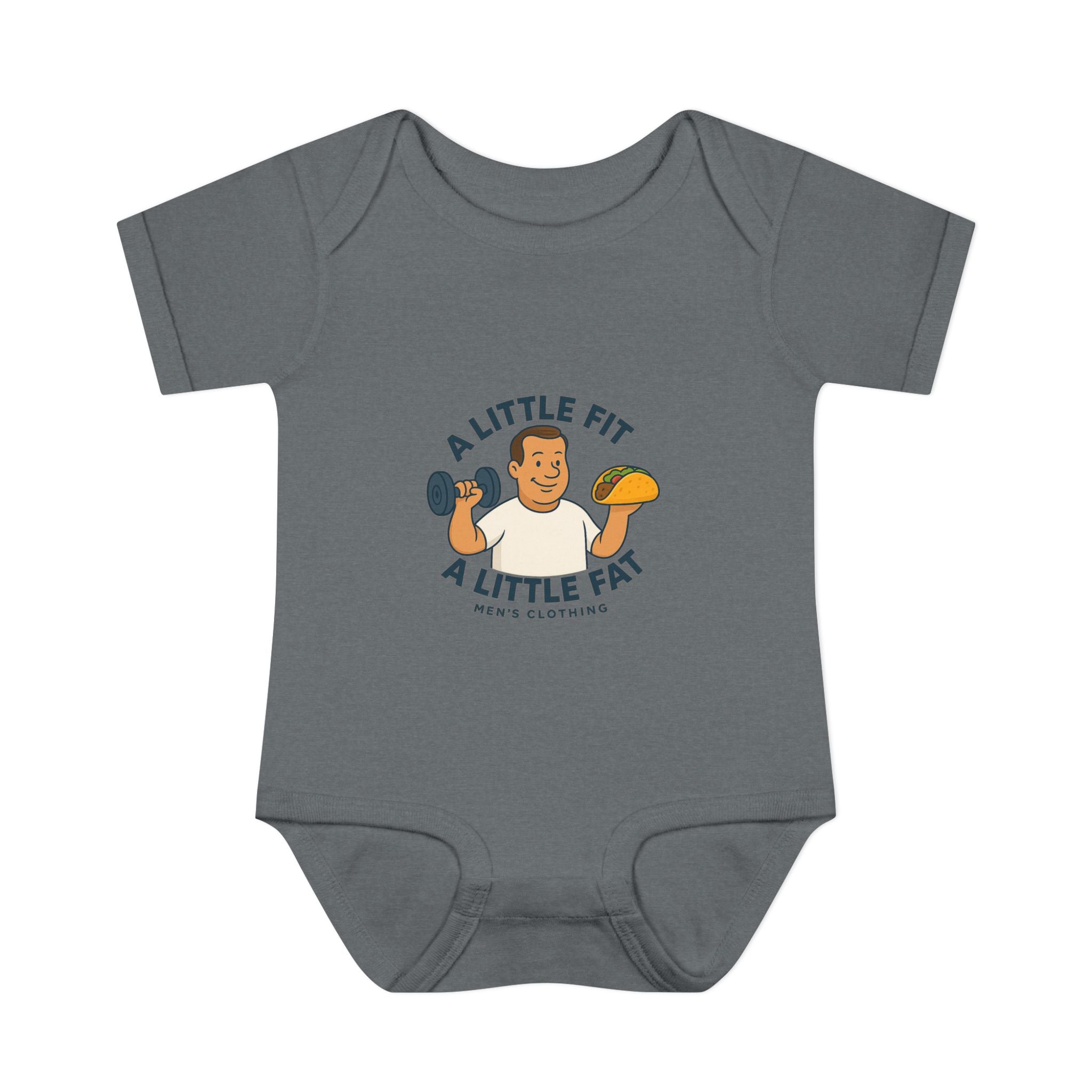 Infant Baby Bodysuit - A Little Fit A Little Fat, Cute Baby Gift, Funny Infant Clothes, Baby Shower Present, Newborn Outfit