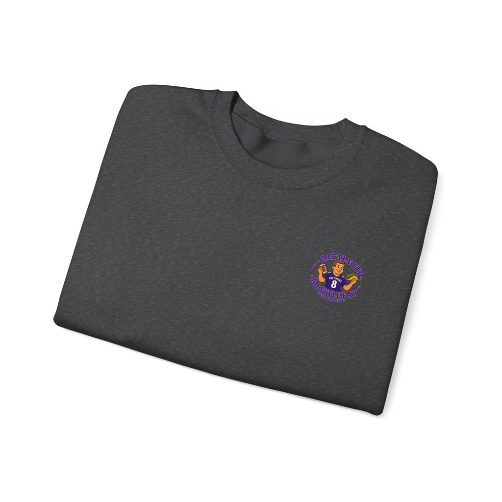 Crewneck Sweatshirt — “A Little Fit A Little Fat” Football Fan Graphic
