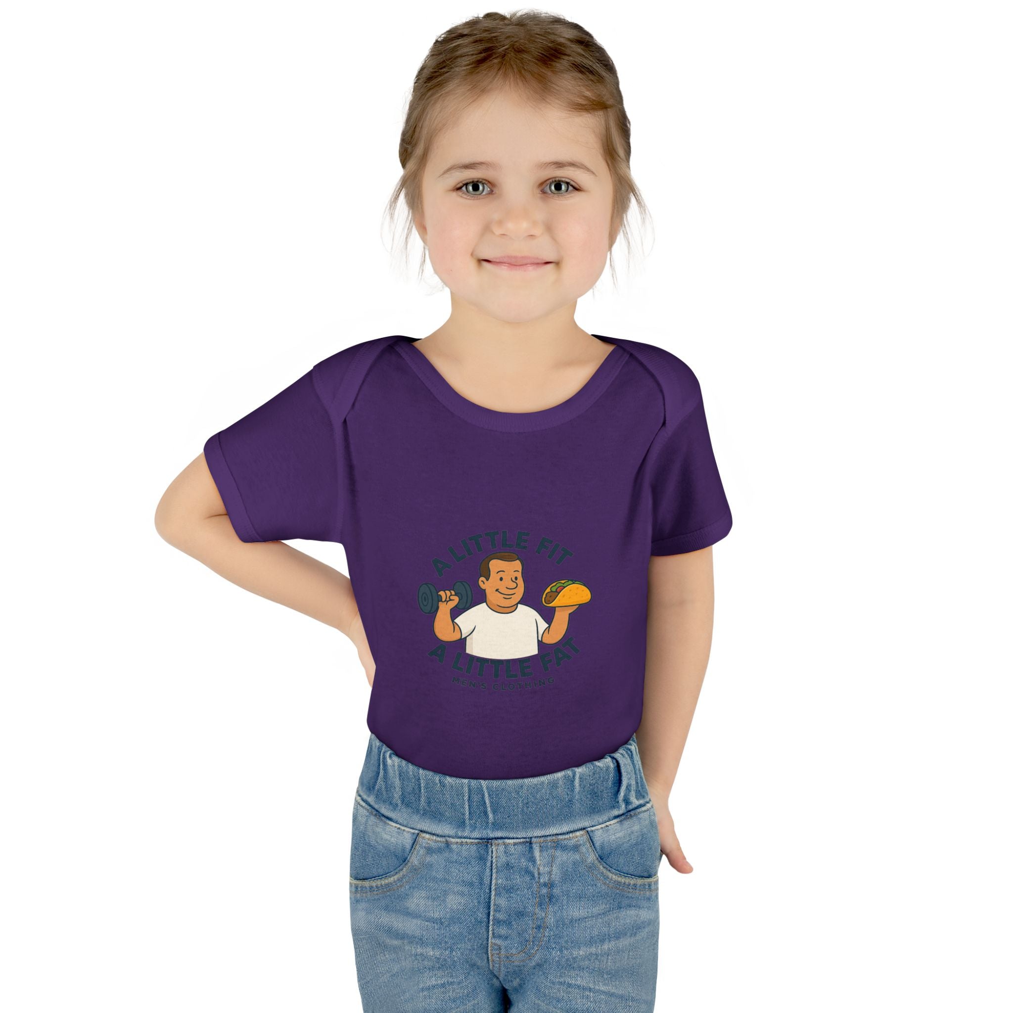 Infant Baby Bodysuit - A Little Fit A Little Fat, Cute Baby Gift, Funny Infant Clothes, Baby Shower Present, Newborn Outfit