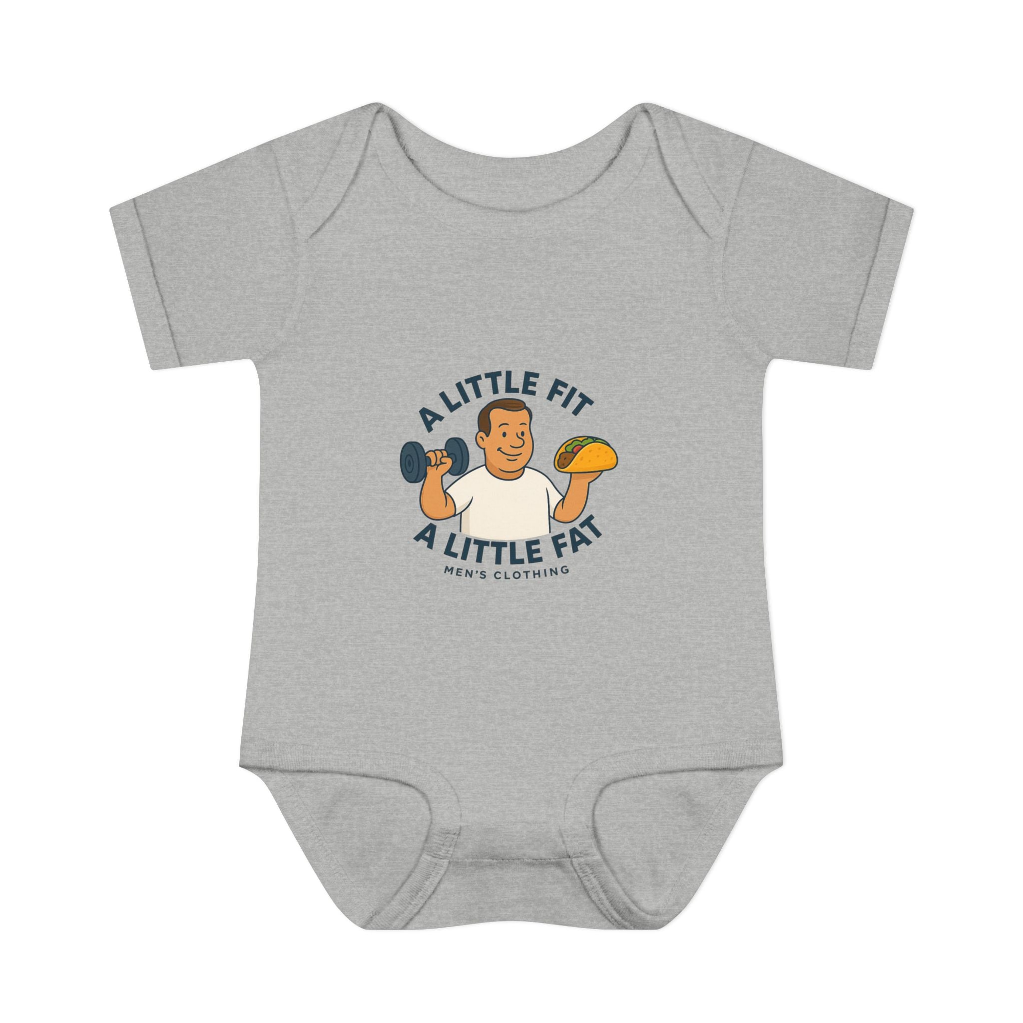 Infant Baby Bodysuit - A Little Fit A Little Fat, Cute Baby Gift, Funny Infant Clothes, Baby Shower Present, Newborn Outfit
