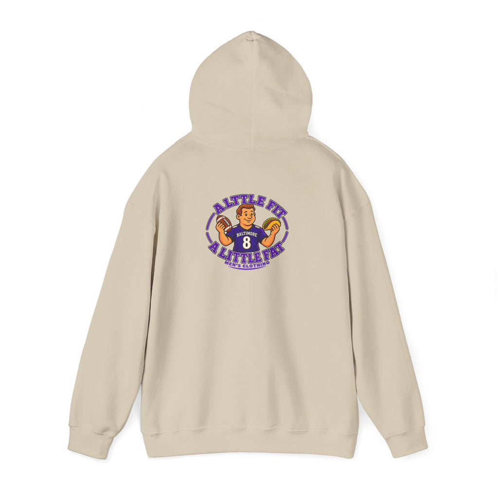 Football Hoodie — "A Little Fit A Little Fat" Game Day Graphic