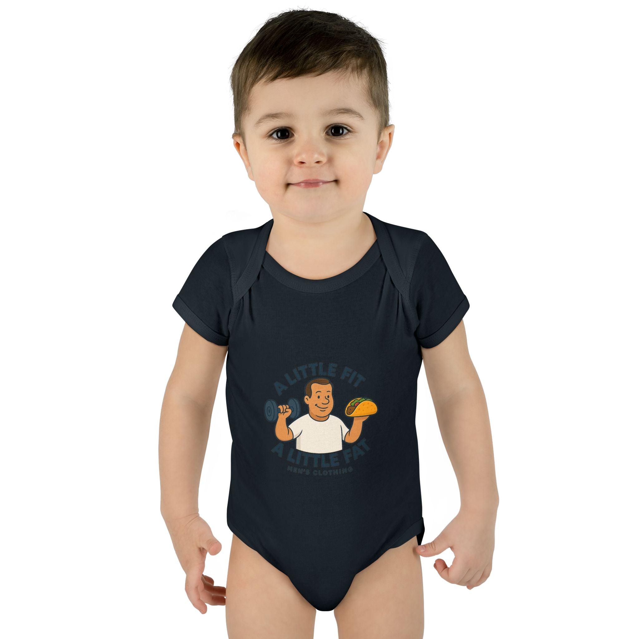 Infant Baby Bodysuit - A Little Fit A Little Fat, Cute Baby Gift, Funny Infant Clothes, Baby Shower Present, Newborn Outfit
