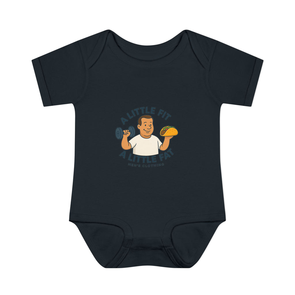 Infant Baby Bodysuit - A Little Fit A Little Fat, Cute Baby Gift, Funny Infant Clothes, Baby Shower Present, Newborn Outfit