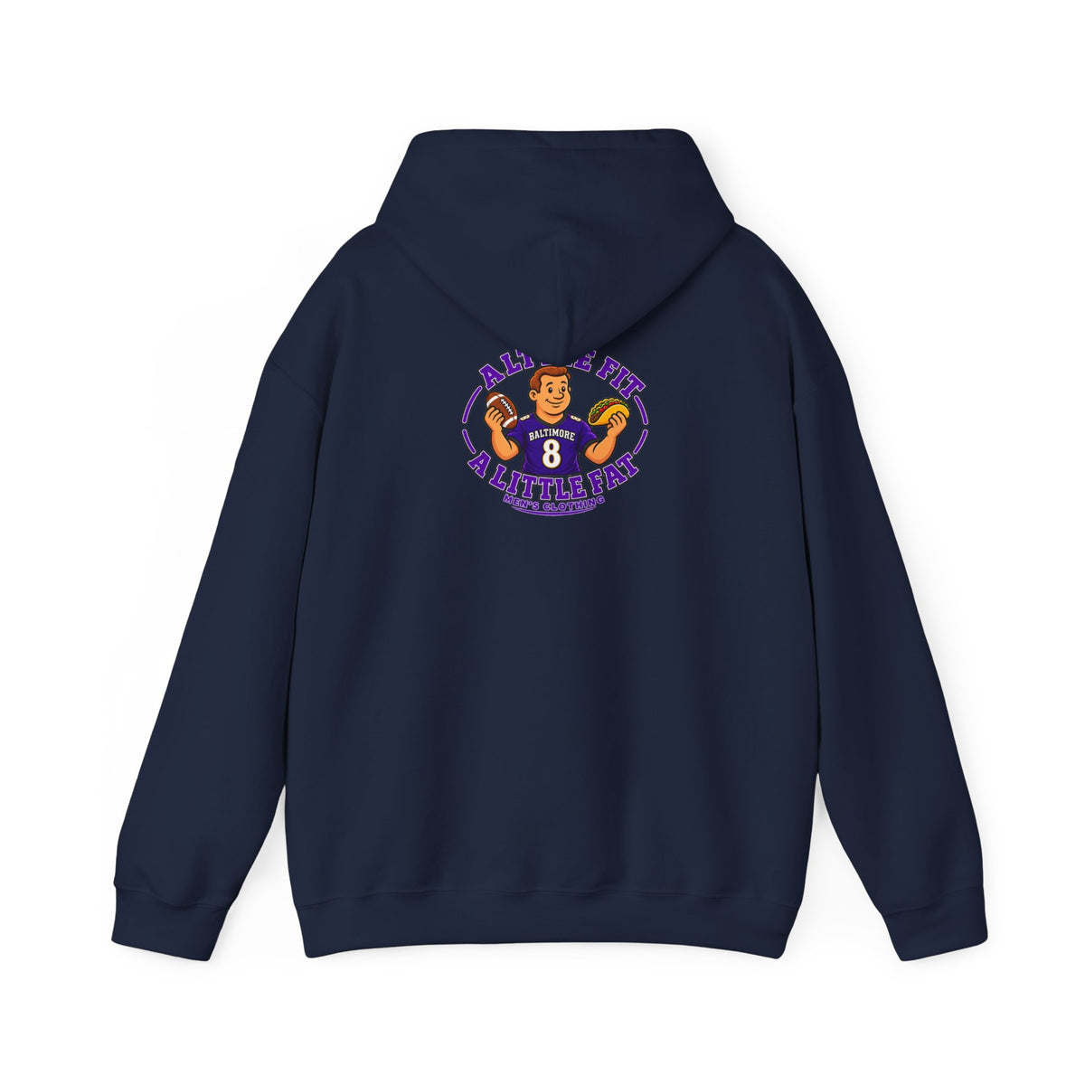 Football Hoodie — "A Little Fit A Little Fat" Game Day Graphic