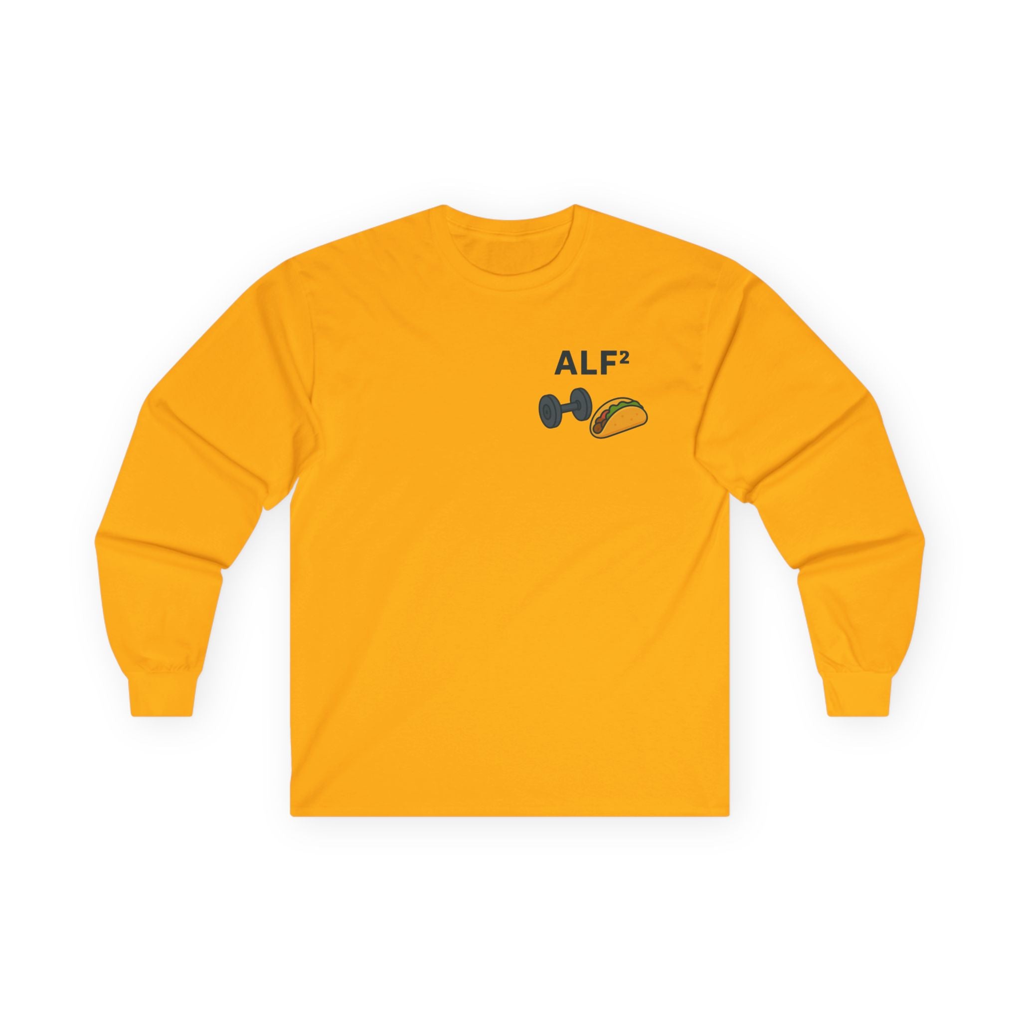 Funny Gym Tee Long Sleeve Little Fit, Little Fat