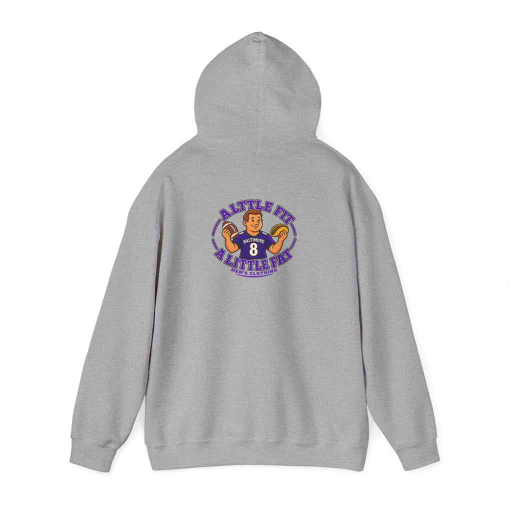 Football Hoodie — "A Little Fit A Little Fat" Game Day Graphic