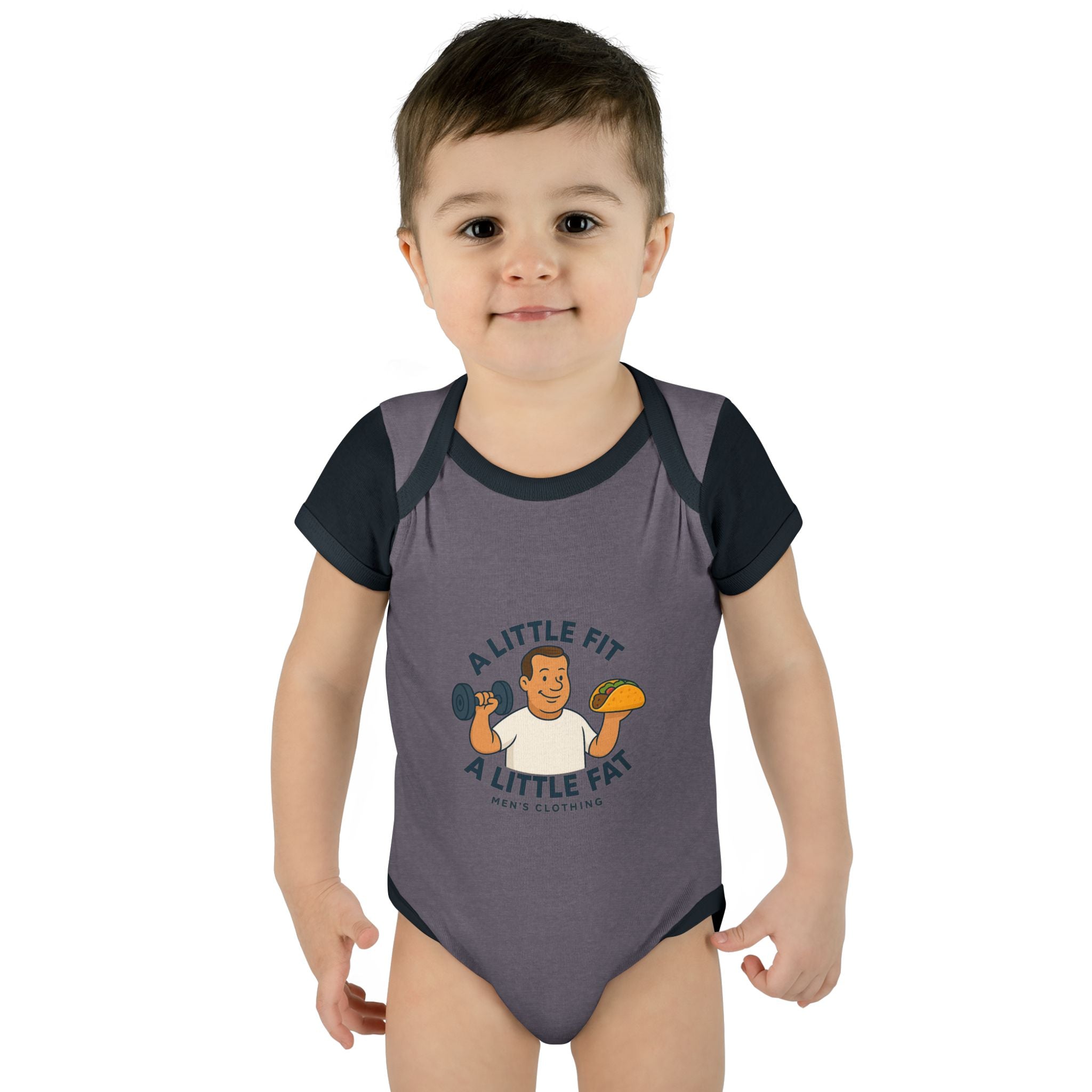 Infant Baby Bodysuit - A Little Fit A Little Fat, Cute Baby Gift, Funny Infant Clothes, Baby Shower Present, Newborn Outfit