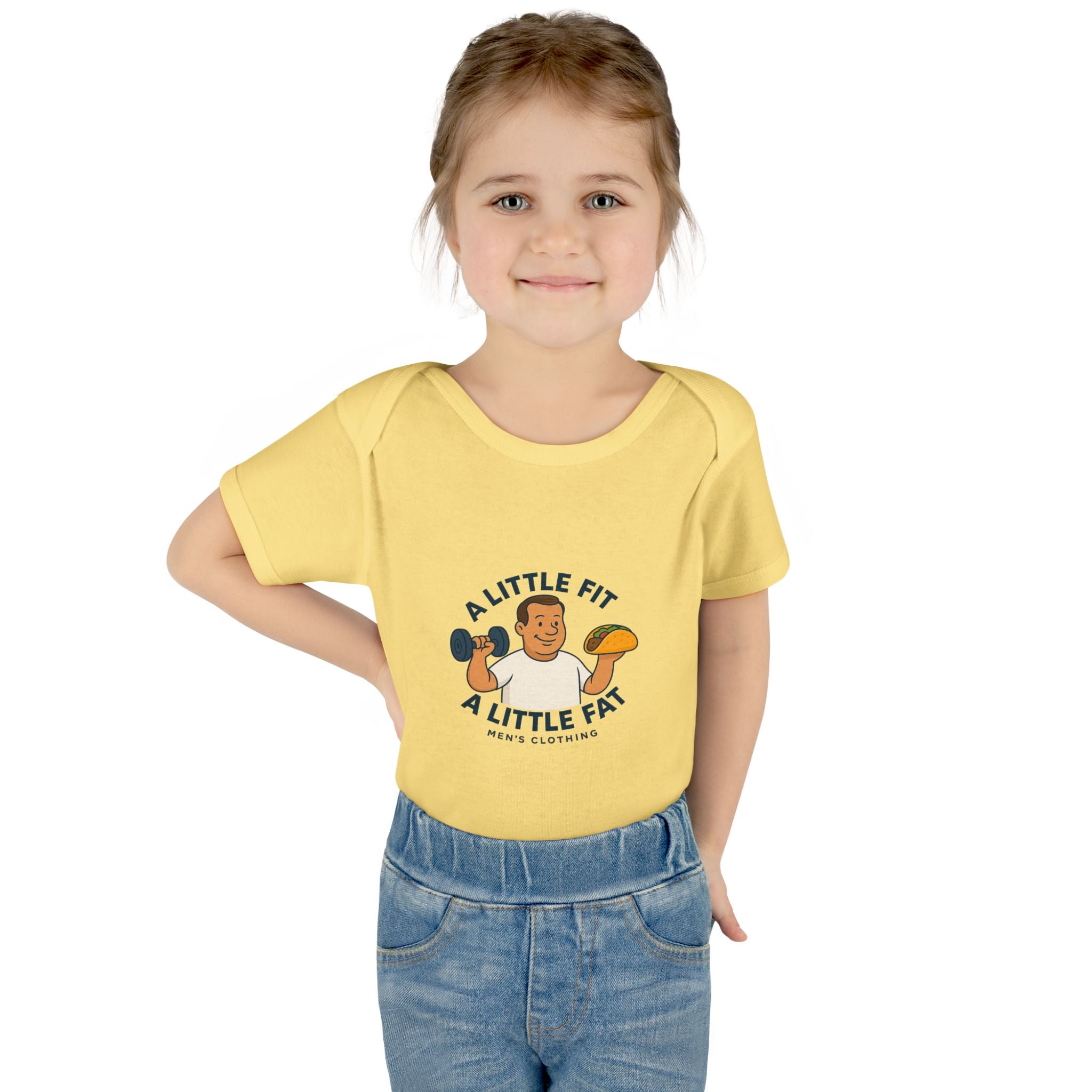 Infant Baby Bodysuit - A Little Fit A Little Fat, Cute Baby Gift, Funny Infant Clothes, Baby Shower Present, Newborn Outfit