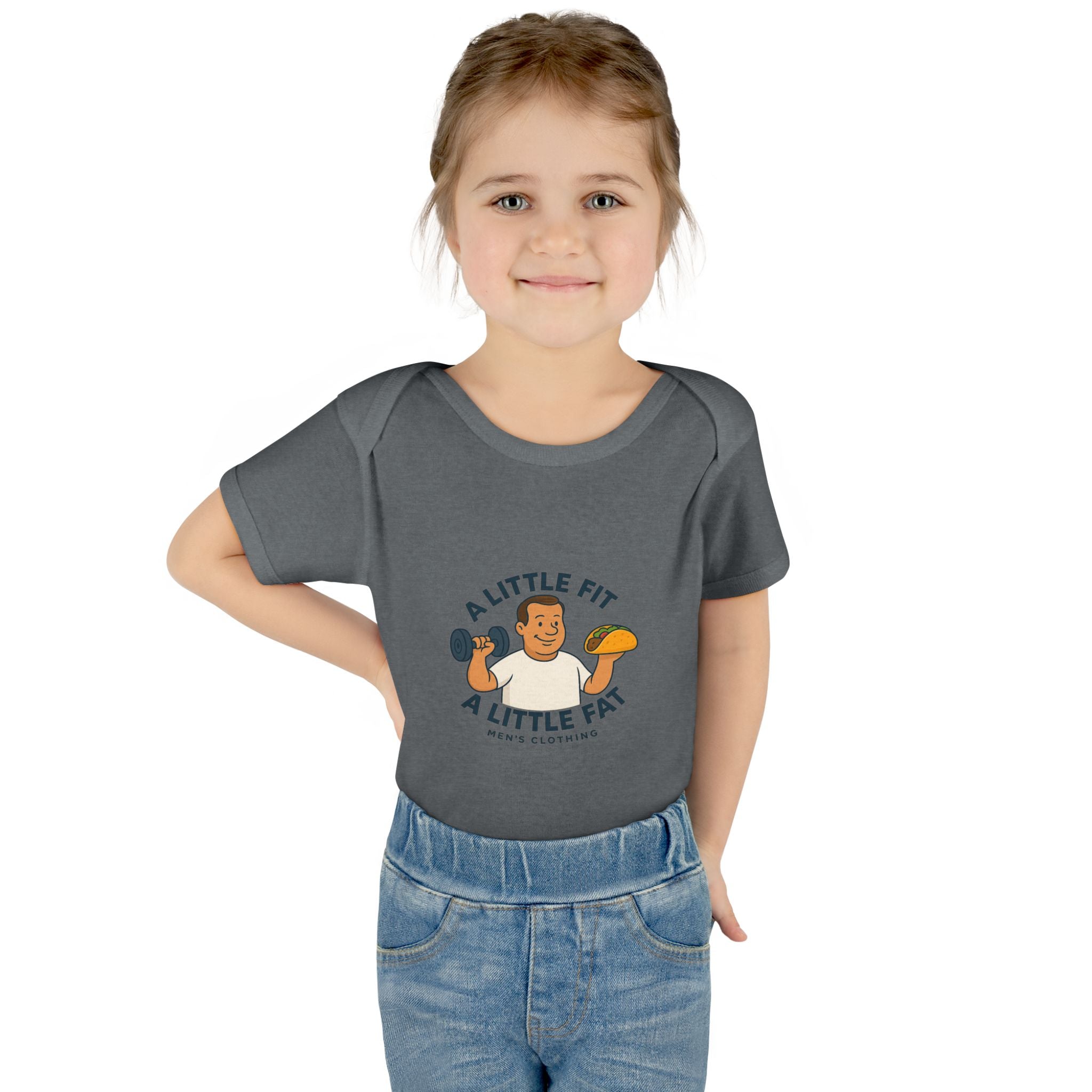 Infant Baby Bodysuit - A Little Fit A Little Fat, Cute Baby Gift, Funny Infant Clothes, Baby Shower Present, Newborn Outfit