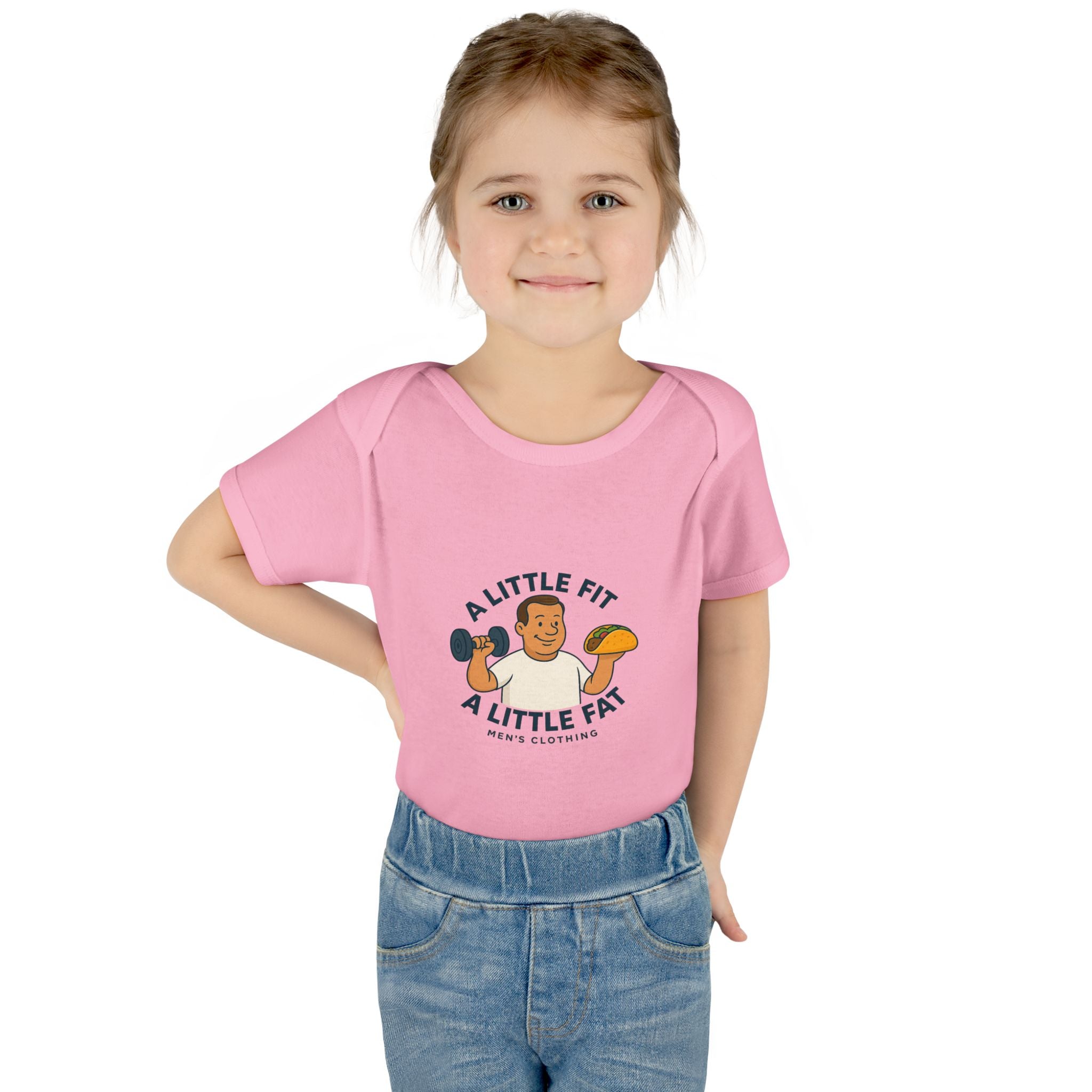 Infant Baby Bodysuit - A Little Fit A Little Fat, Cute Baby Gift, Funny Infant Clothes, Baby Shower Present, Newborn Outfit
