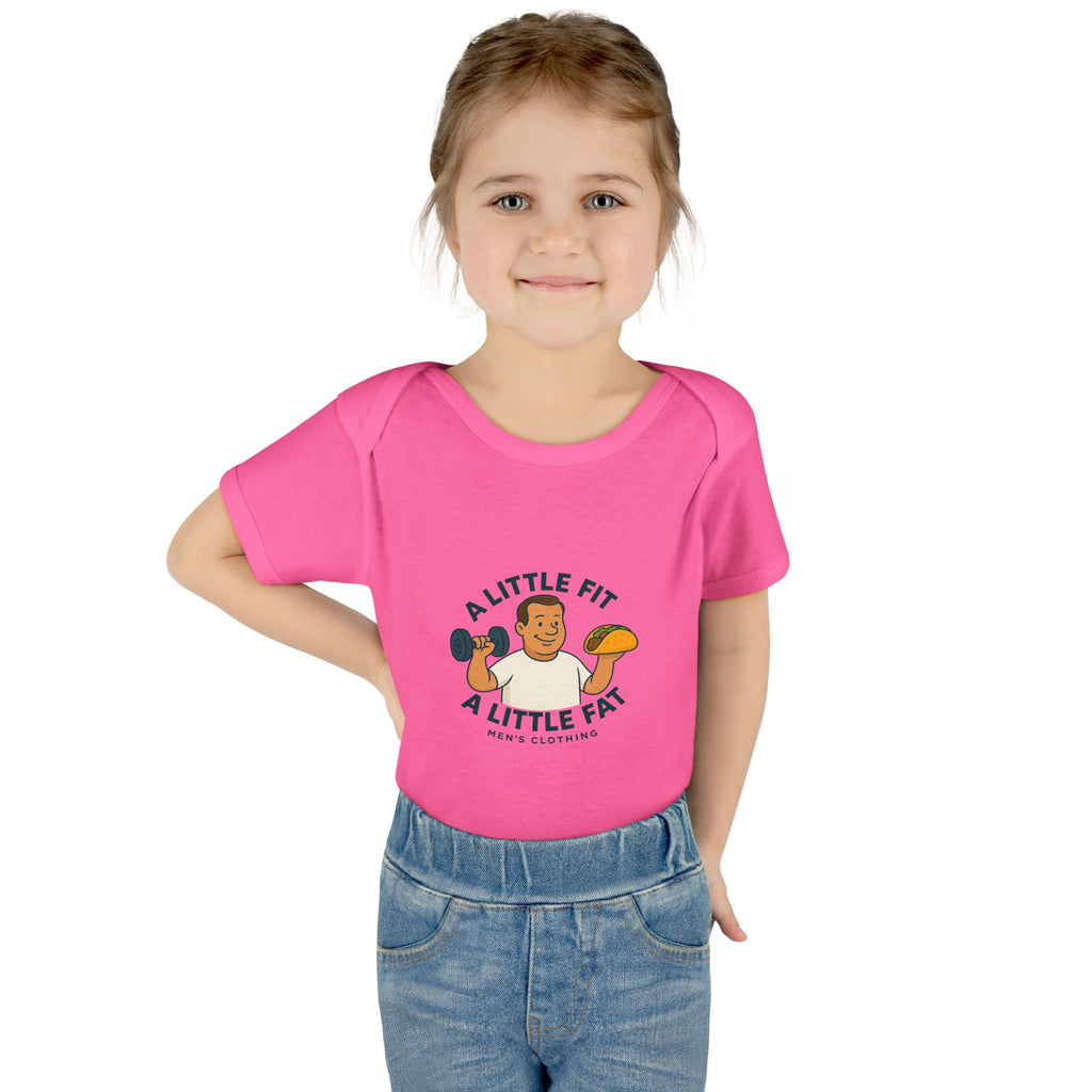 Infant Baby Bodysuit - A Little Fit A Little Fat, Cute Baby Gift, Funny Infant Clothes, Baby Shower Present, Newborn Outfit