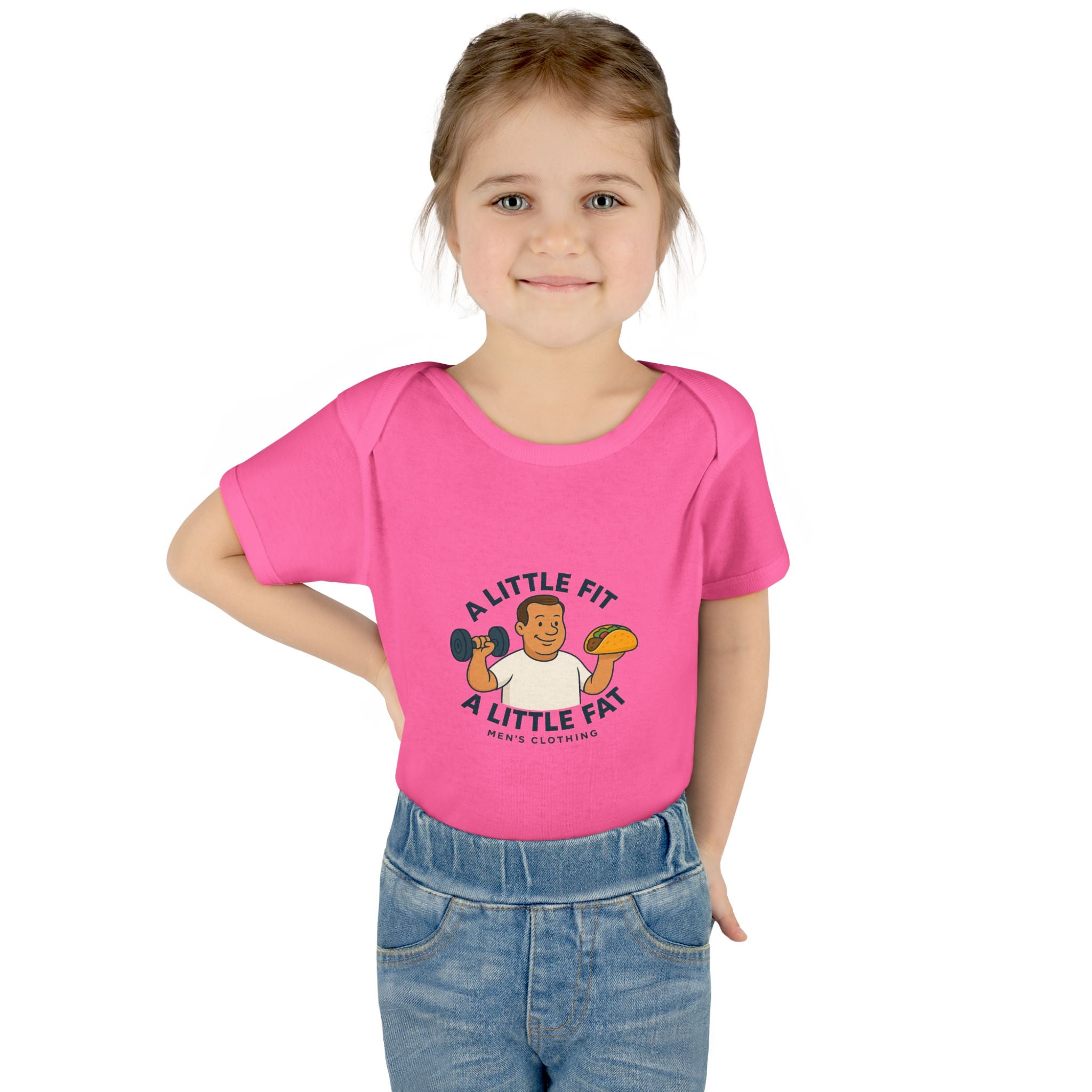 Infant Baby Bodysuit - A Little Fit A Little Fat, Cute Baby Gift, Funny Infant Clothes, Baby Shower Present, Newborn Outfit