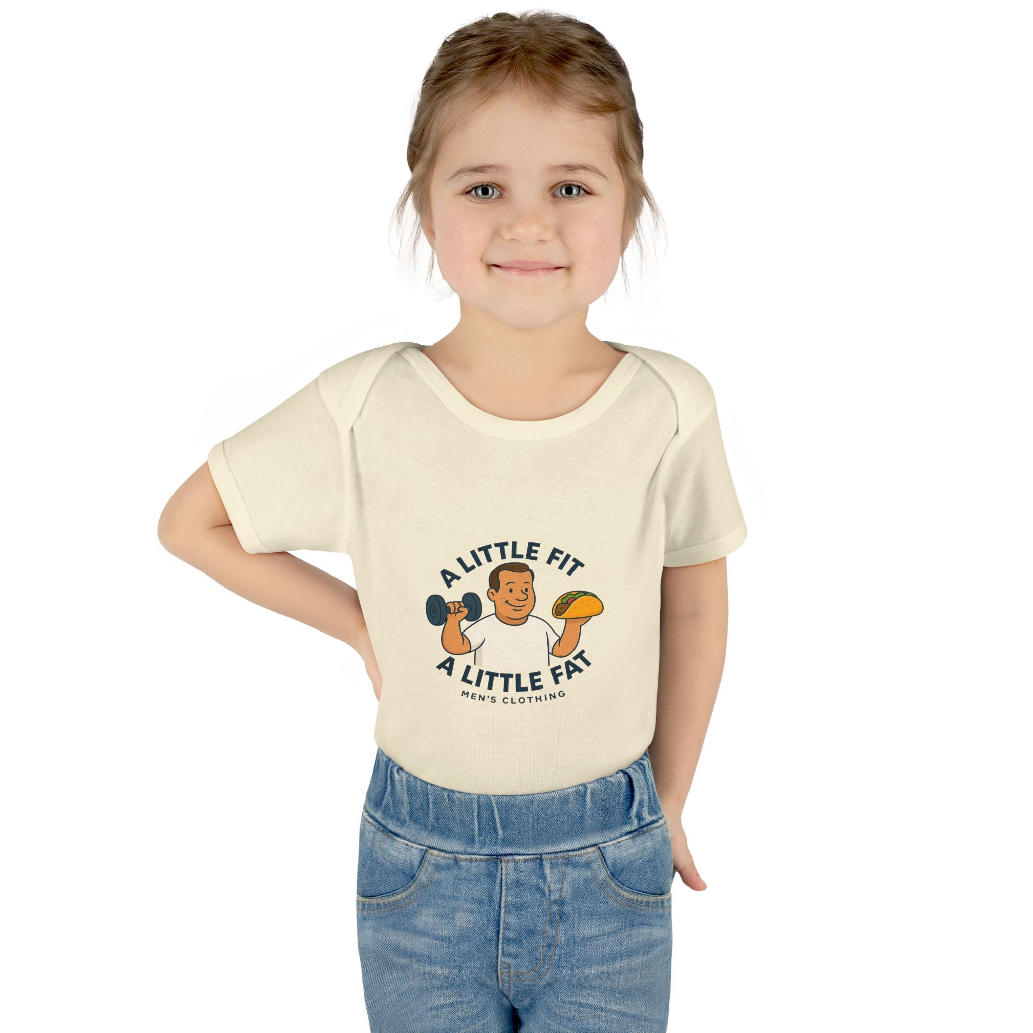 Infant Baby Bodysuit - A Little Fit A Little Fat, Cute Baby Gift, Funny Infant Clothes, Baby Shower Present, Newborn Outfit
