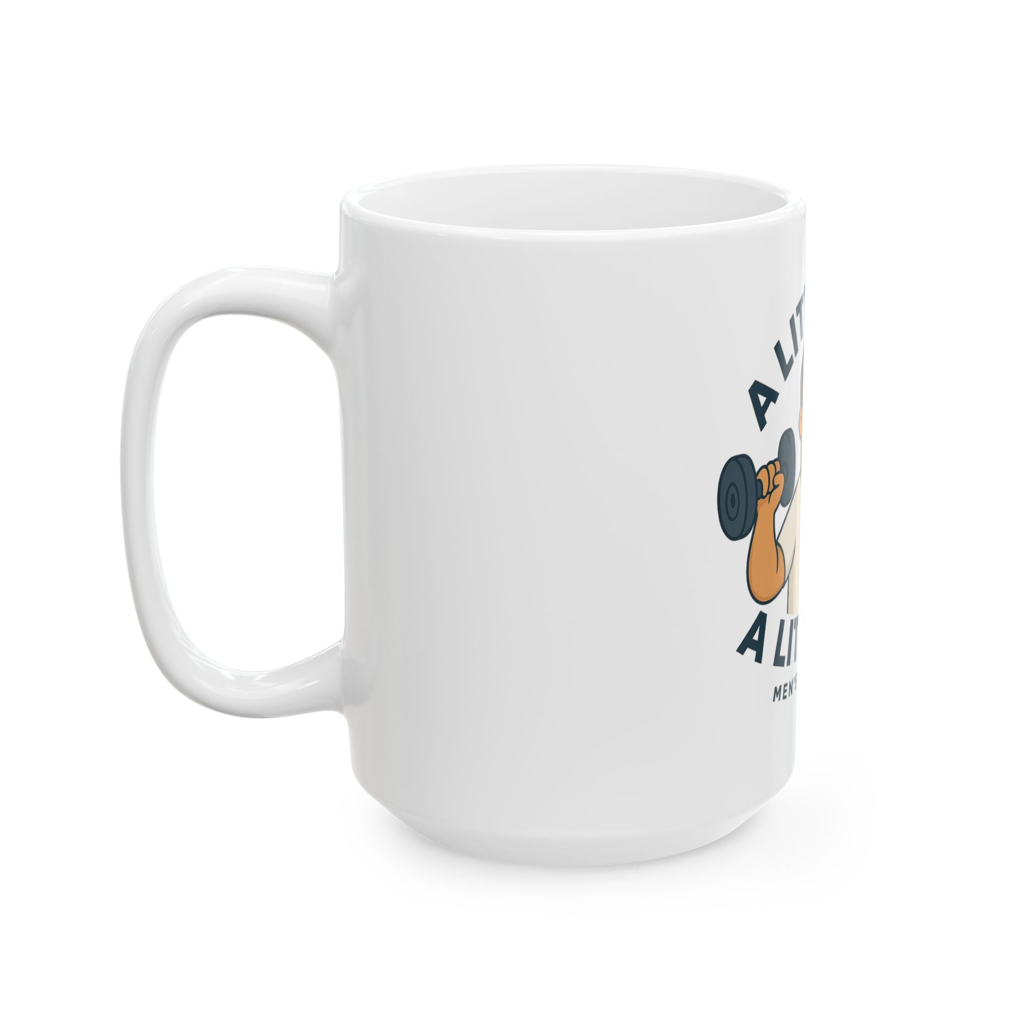 Funny Gym Mug - A Little Fit A Little Fat, Workout Coffee Cup, Fitness Gifts, Humor Mug for Men, Motivational Mugs