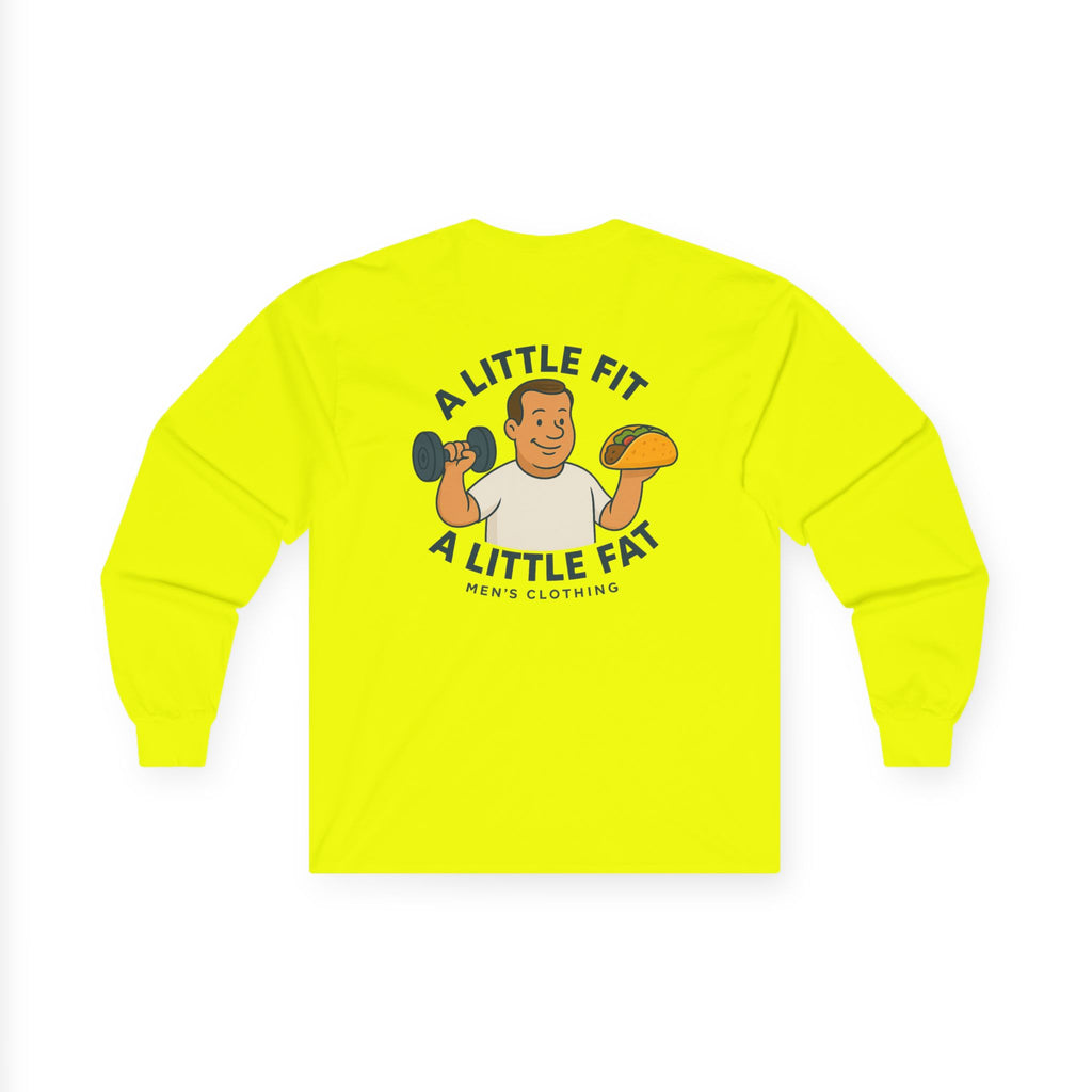 Funny Gym Tee Long Sleeve Little Fit, Little Fat