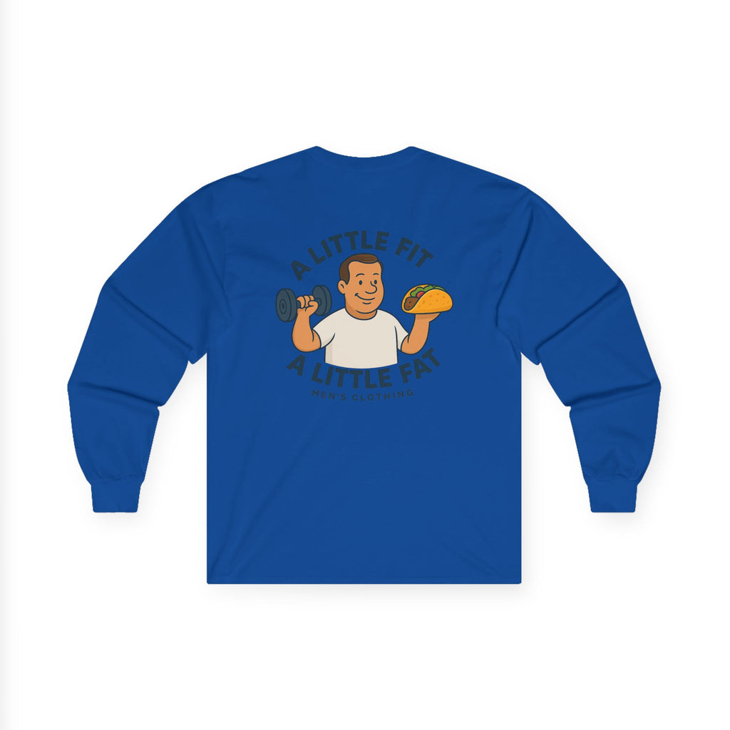 Funny Gym Tee Long Sleeve Little Fit, Little Fat