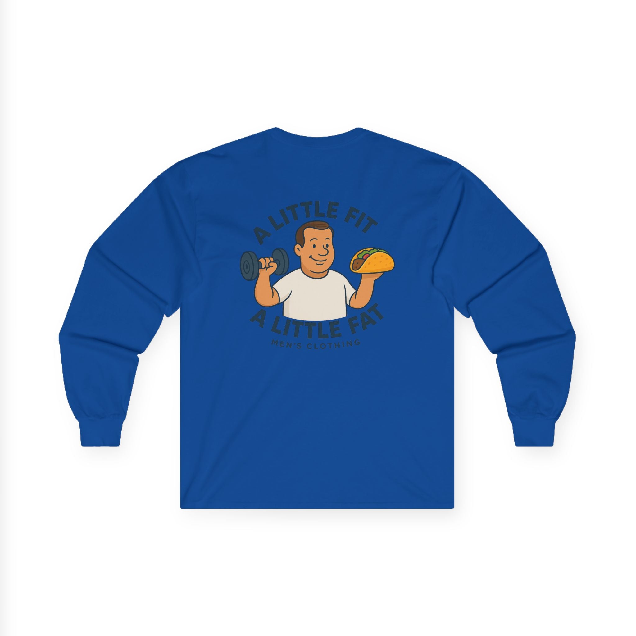 Funny Gym Tee Long Sleeve Little Fit, Little Fat