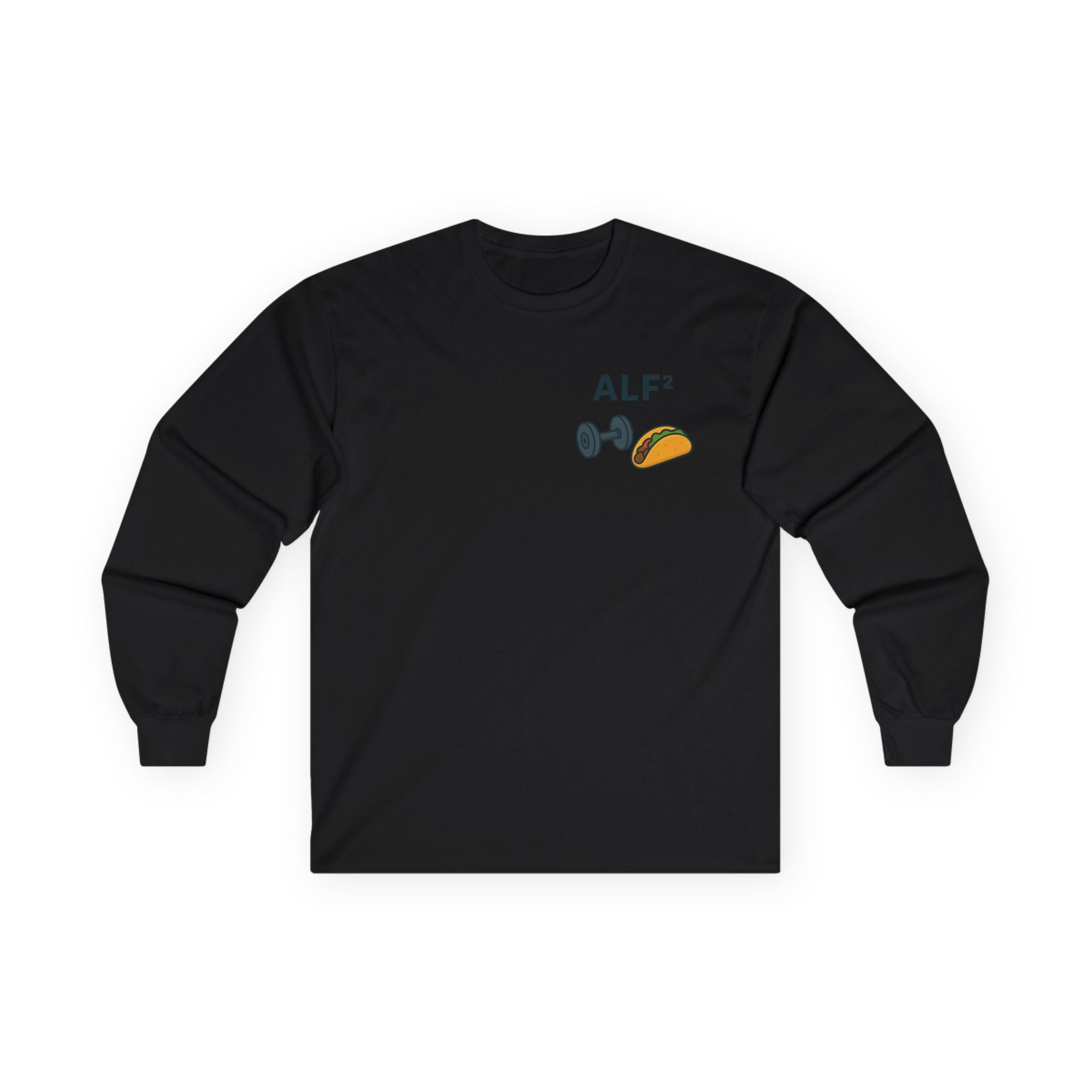 Funny Gym Tee Long Sleeve Little Fit, Little Fat