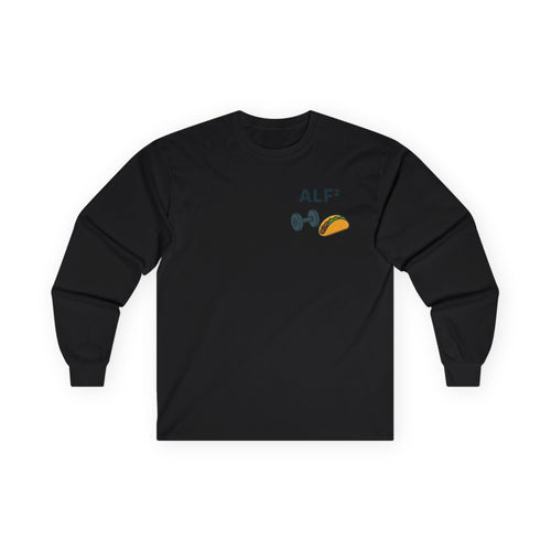 Funny Gym Tee Long Sleeve Little Fit, Little Fat