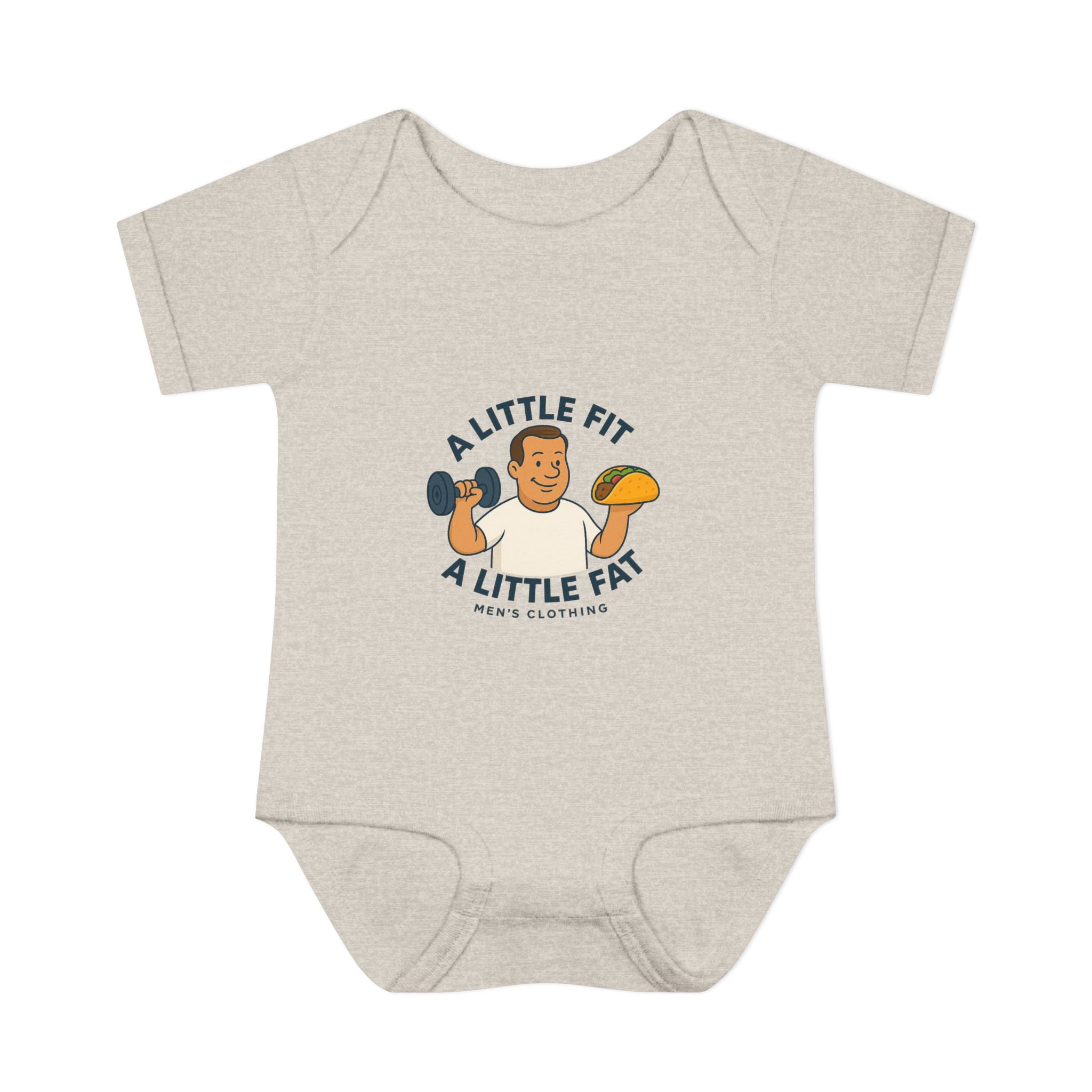 Infant Baby Bodysuit - A Little Fit A Little Fat, Cute Baby Gift, Funny Infant Clothes, Baby Shower Present, Newborn Outfit
