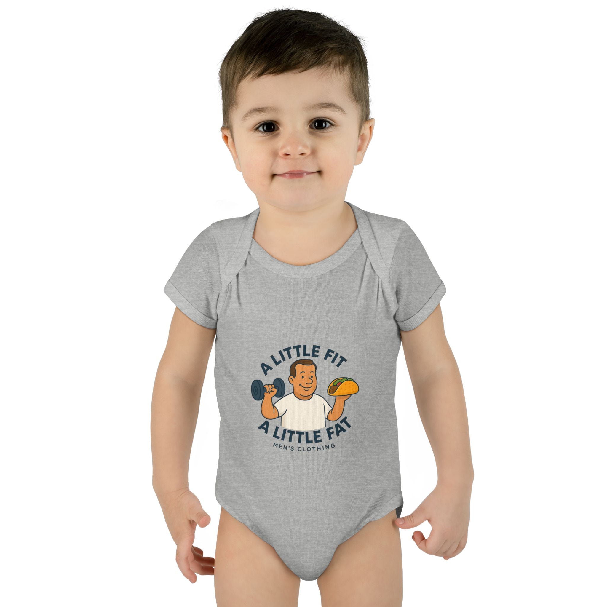 Infant Baby Bodysuit - A Little Fit A Little Fat, Cute Baby Gift, Funny Infant Clothes, Baby Shower Present, Newborn Outfit