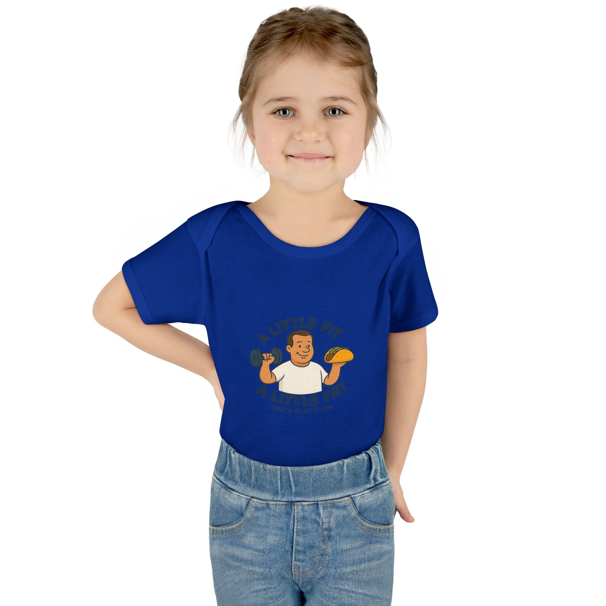 Infant Baby Bodysuit - A Little Fit A Little Fat, Cute Baby Gift, Funny Infant Clothes, Baby Shower Present, Newborn Outfit