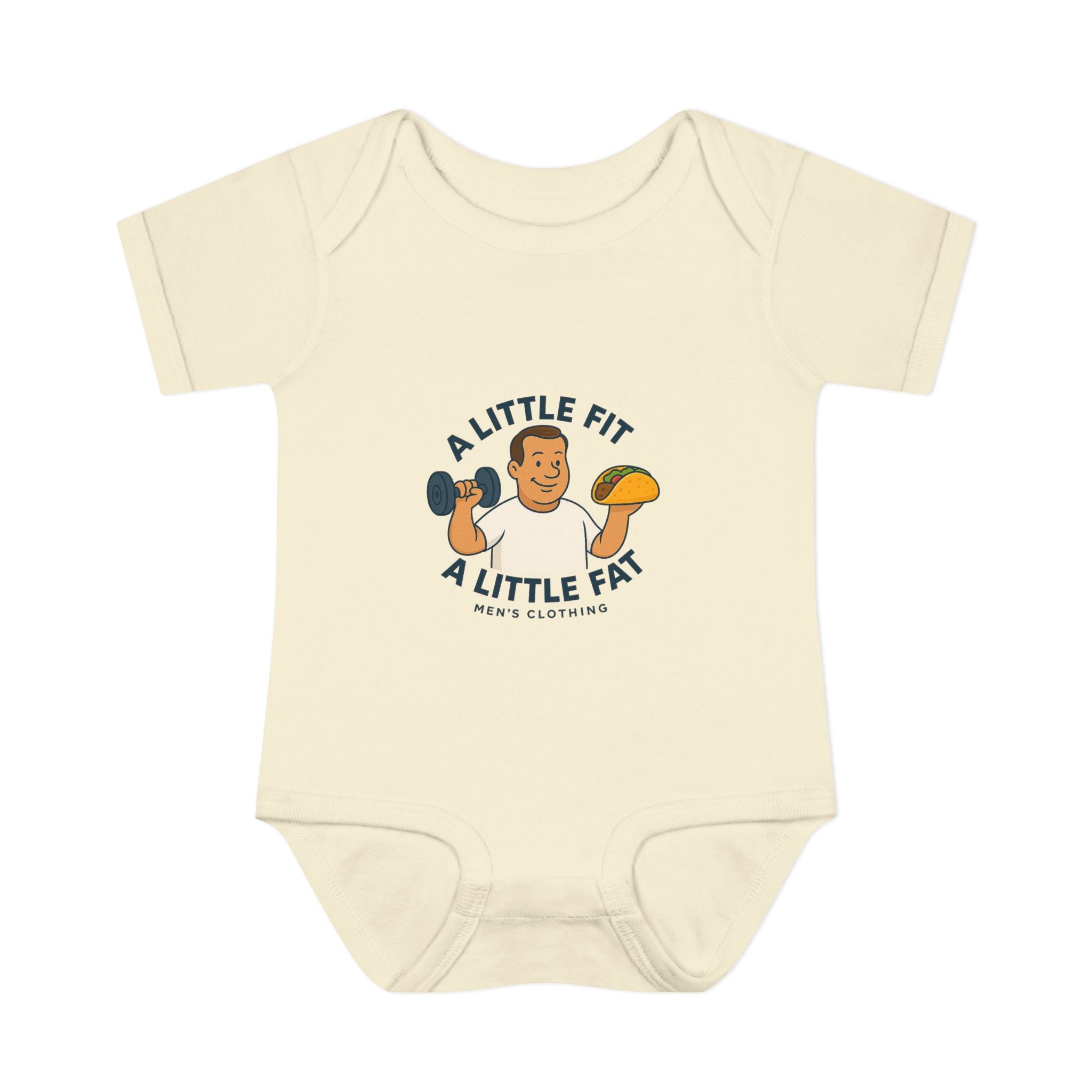 Infant Baby Bodysuit - A Little Fit A Little Fat, Cute Baby Gift, Funny Infant Clothes, Baby Shower Present, Newborn Outfit