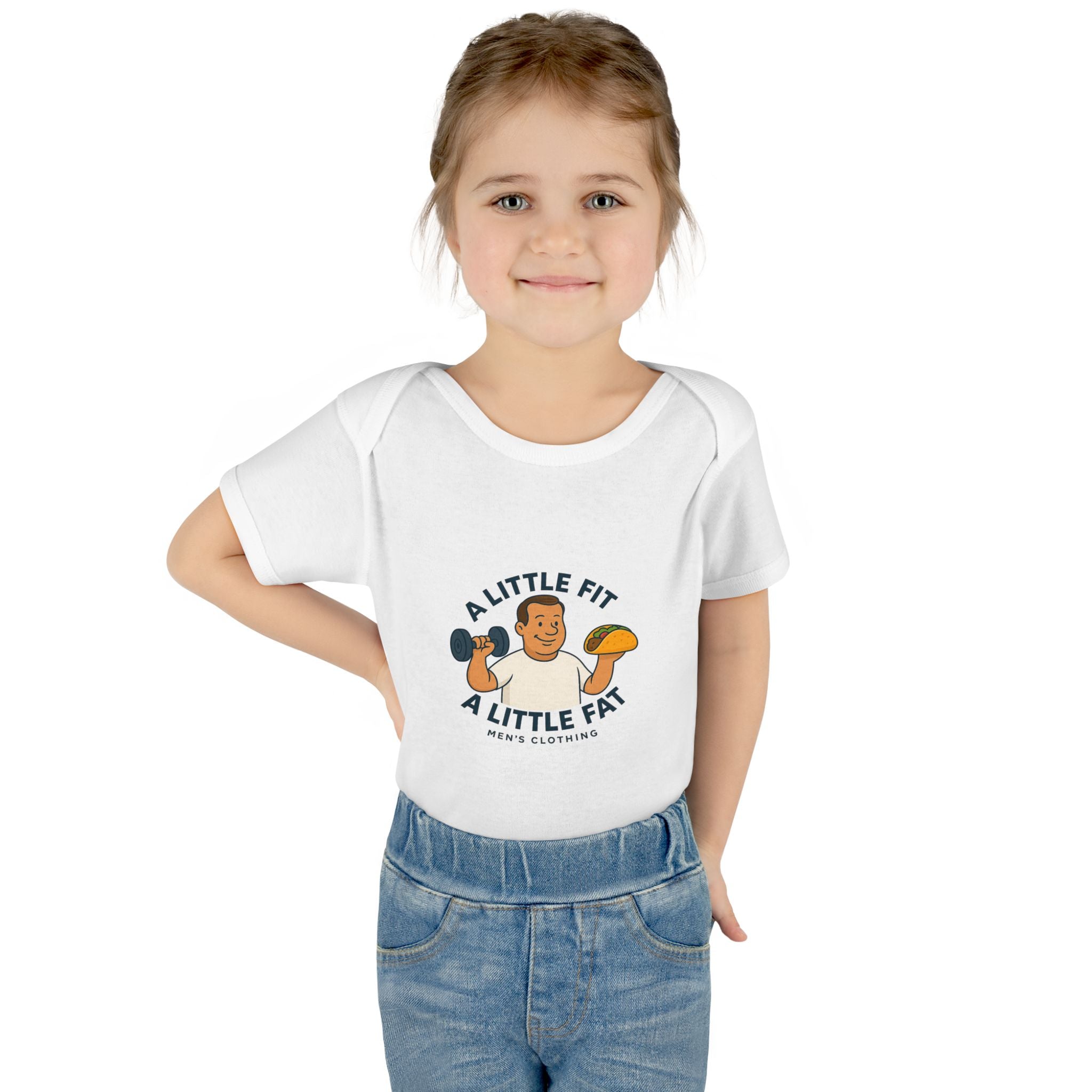 Infant Baby Bodysuit - A Little Fit A Little Fat, Cute Baby Gift, Funny Infant Clothes, Baby Shower Present, Newborn Outfit