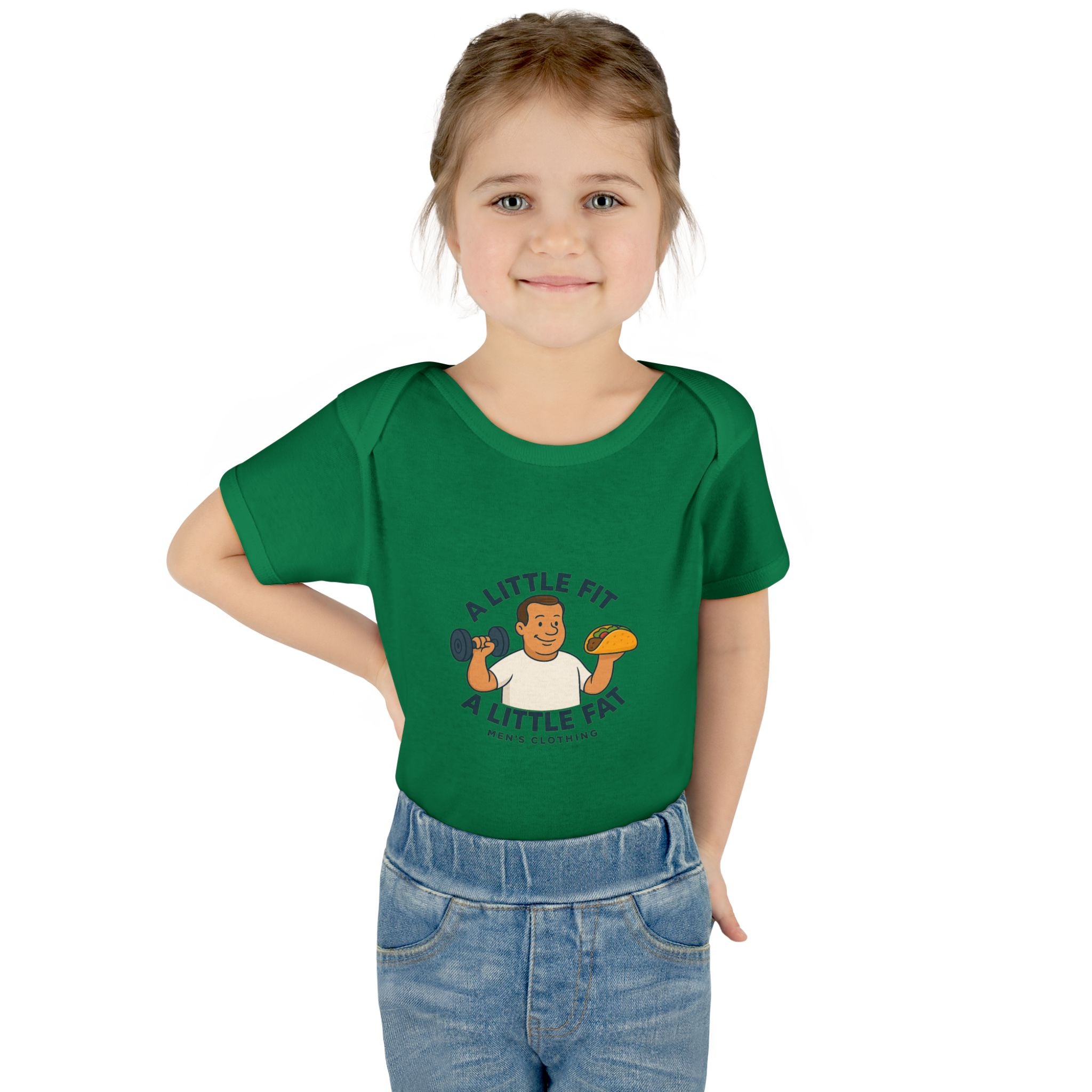 Infant Baby Bodysuit - A Little Fit A Little Fat, Cute Baby Gift, Funny Infant Clothes, Baby Shower Present, Newborn Outfit