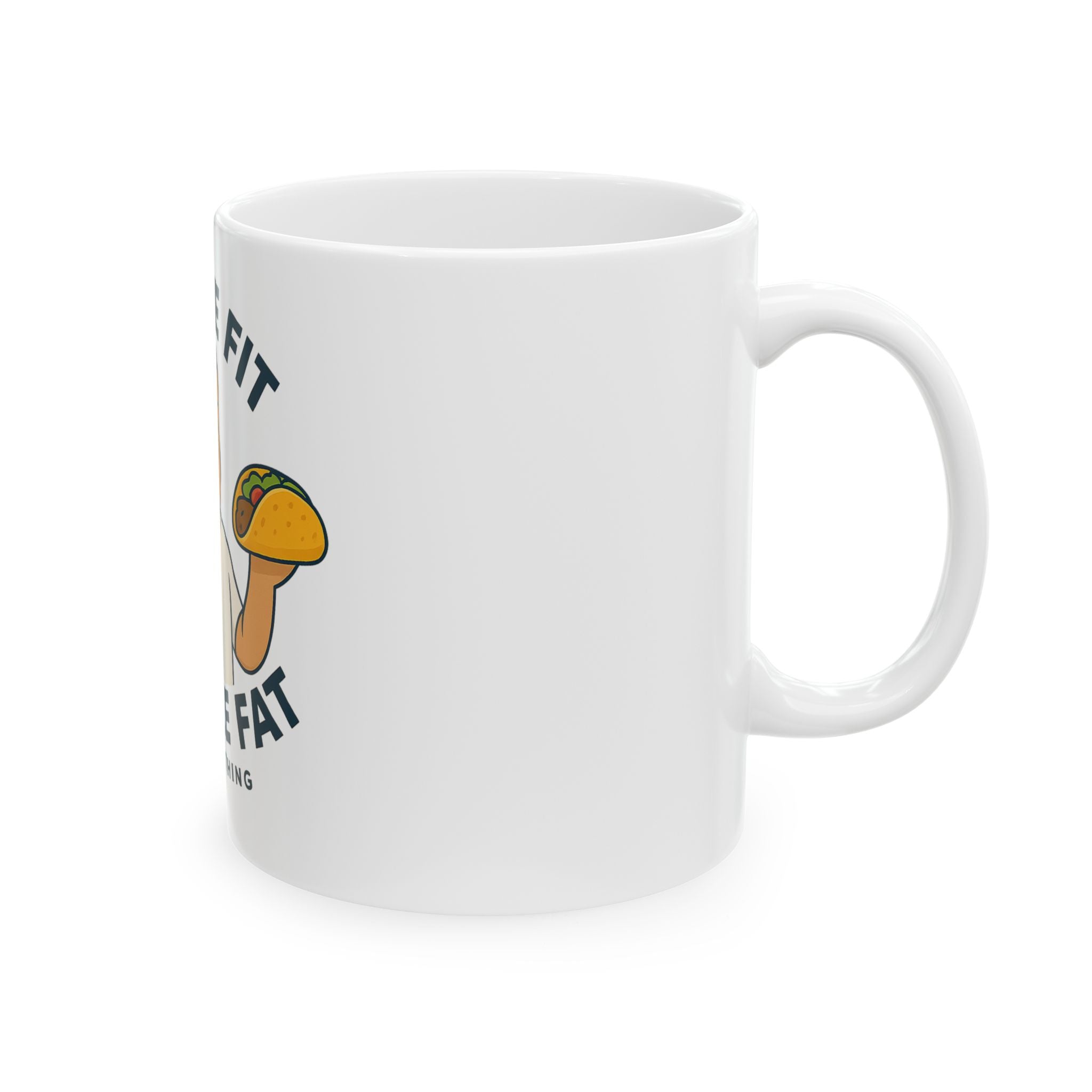 Funny Gym Mug - A Little Fit A Little Fat, Workout Coffee Cup, Fitness Gifts, Humor Mug for Men, Motivational Mugs