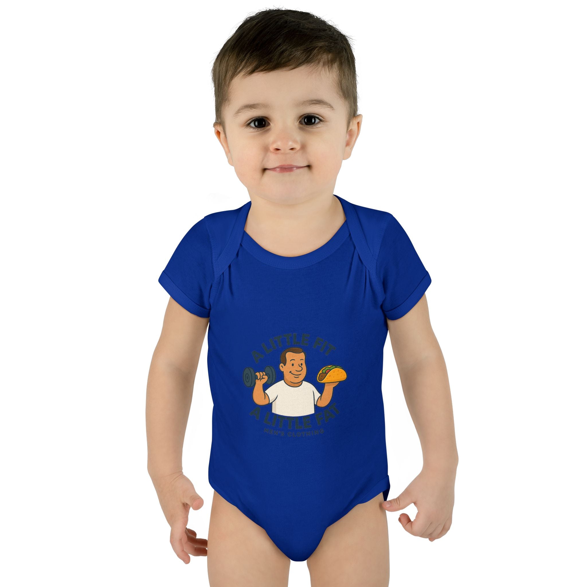 Infant Baby Bodysuit - A Little Fit A Little Fat, Cute Baby Gift, Funny Infant Clothes, Baby Shower Present, Newborn Outfit