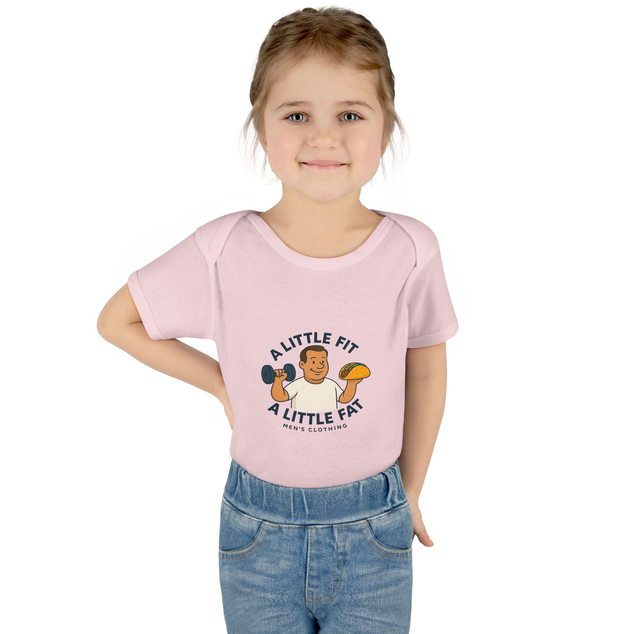 Infant Baby Bodysuit - A Little Fit A Little Fat, Cute Baby Gift, Funny Infant Clothes, Baby Shower Present, Newborn Outfit