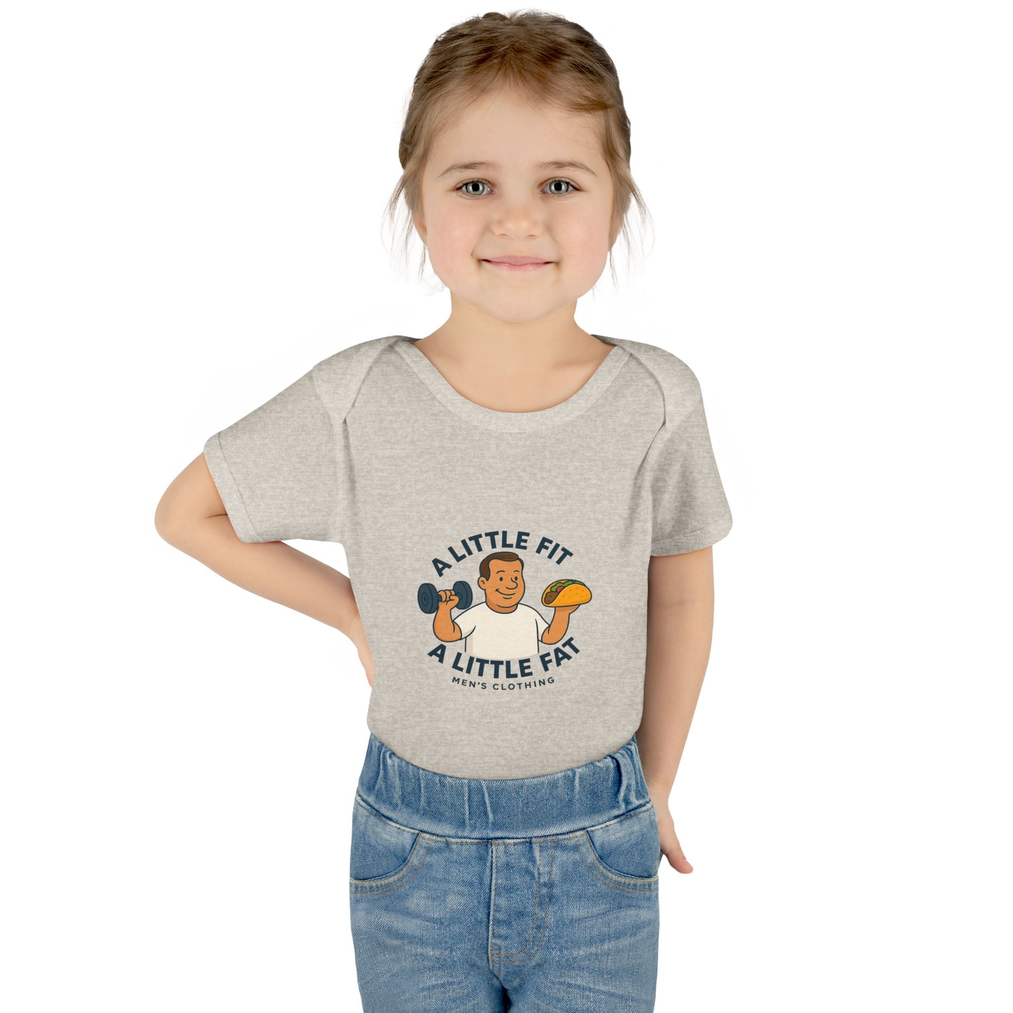 Infant Baby Bodysuit - A Little Fit A Little Fat, Cute Baby Gift, Funny Infant Clothes, Baby Shower Present, Newborn Outfit