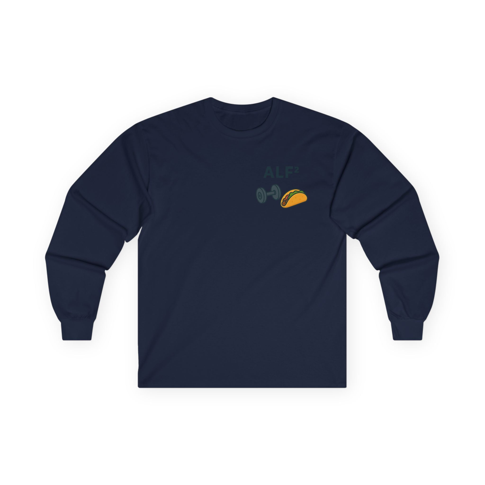 Funny Gym Tee Long Sleeve Little Fit, Little Fat