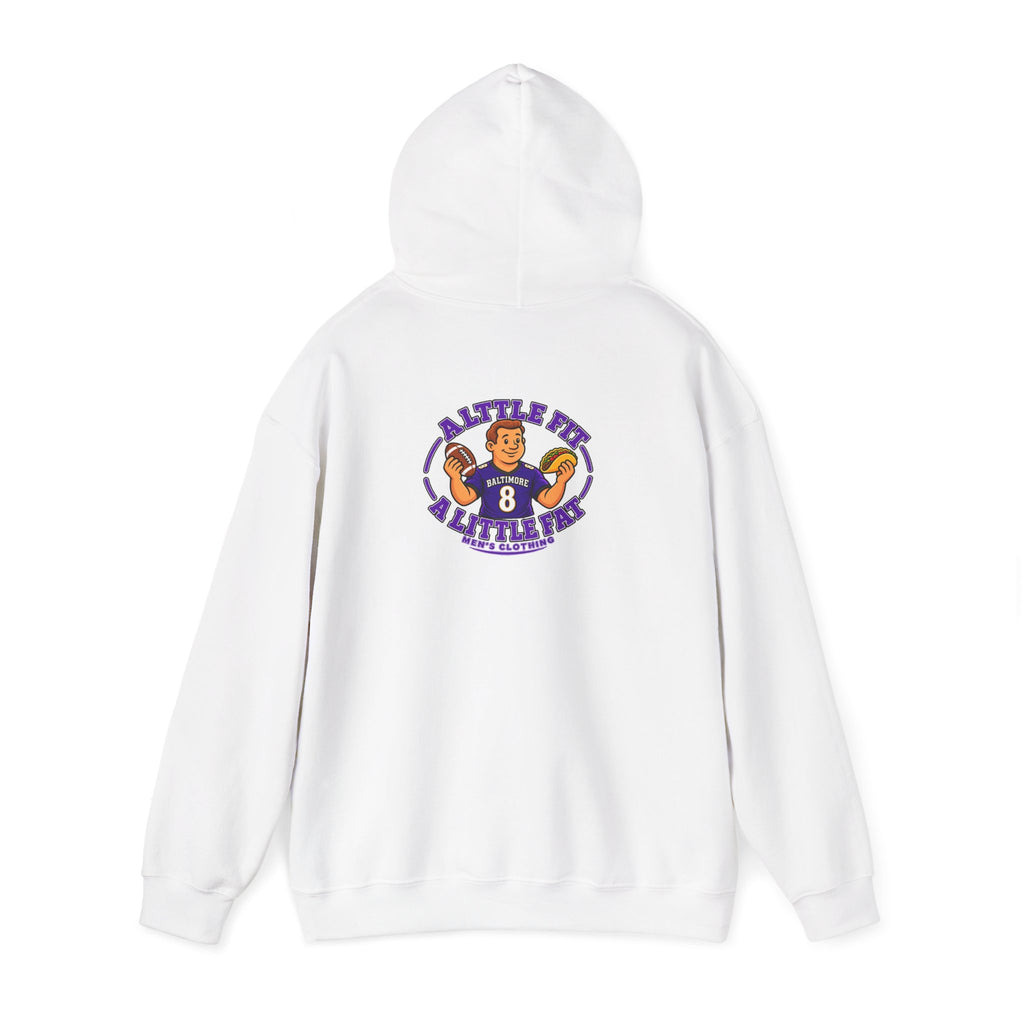 Football Hoodie — "A Little Fit A Little Fat" Game Day Graphic