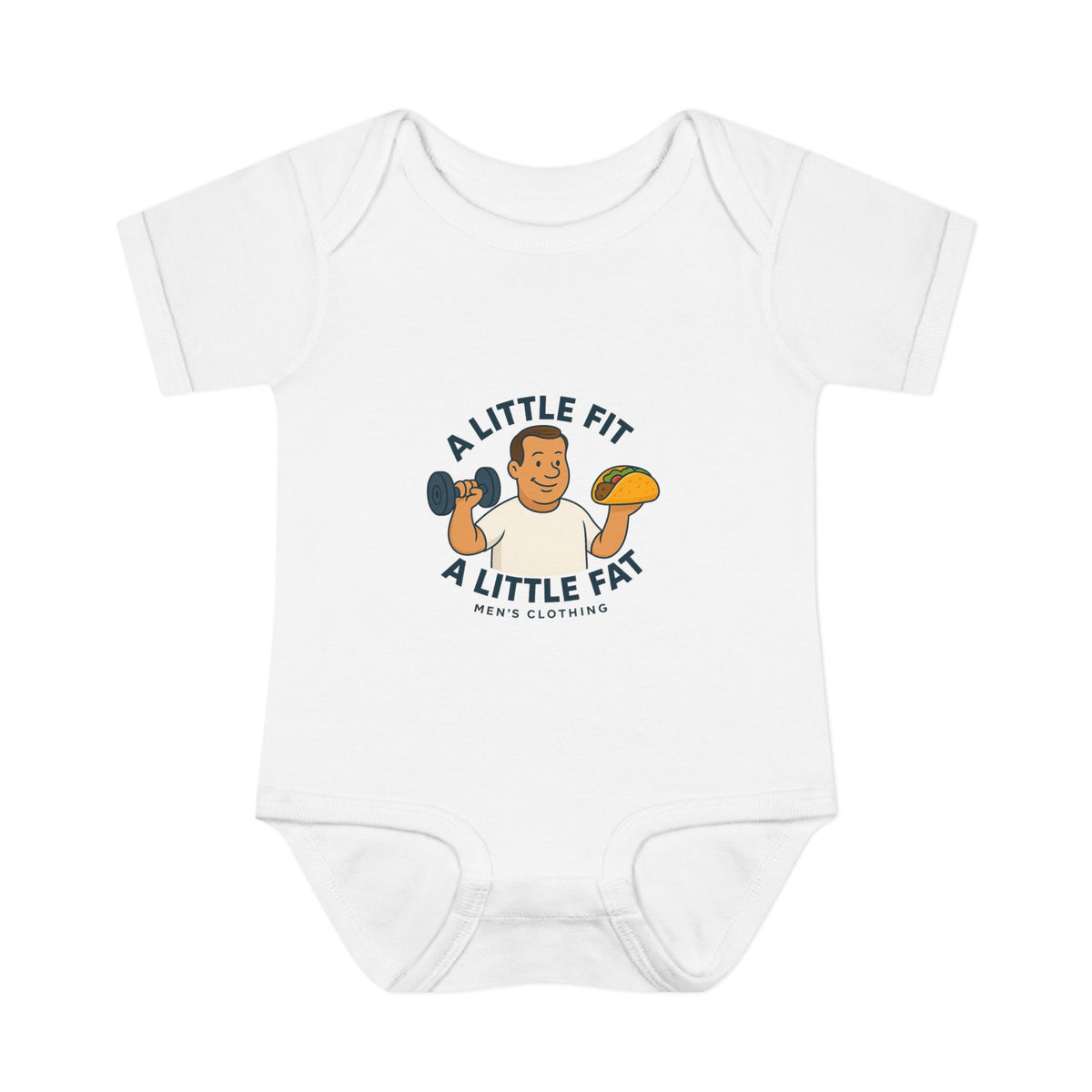 Infant Baby Bodysuit - A Little Fit A Little Fat, Cute Baby Gift, Funny Infant Clothes, Baby Shower Present, Newborn Outfit