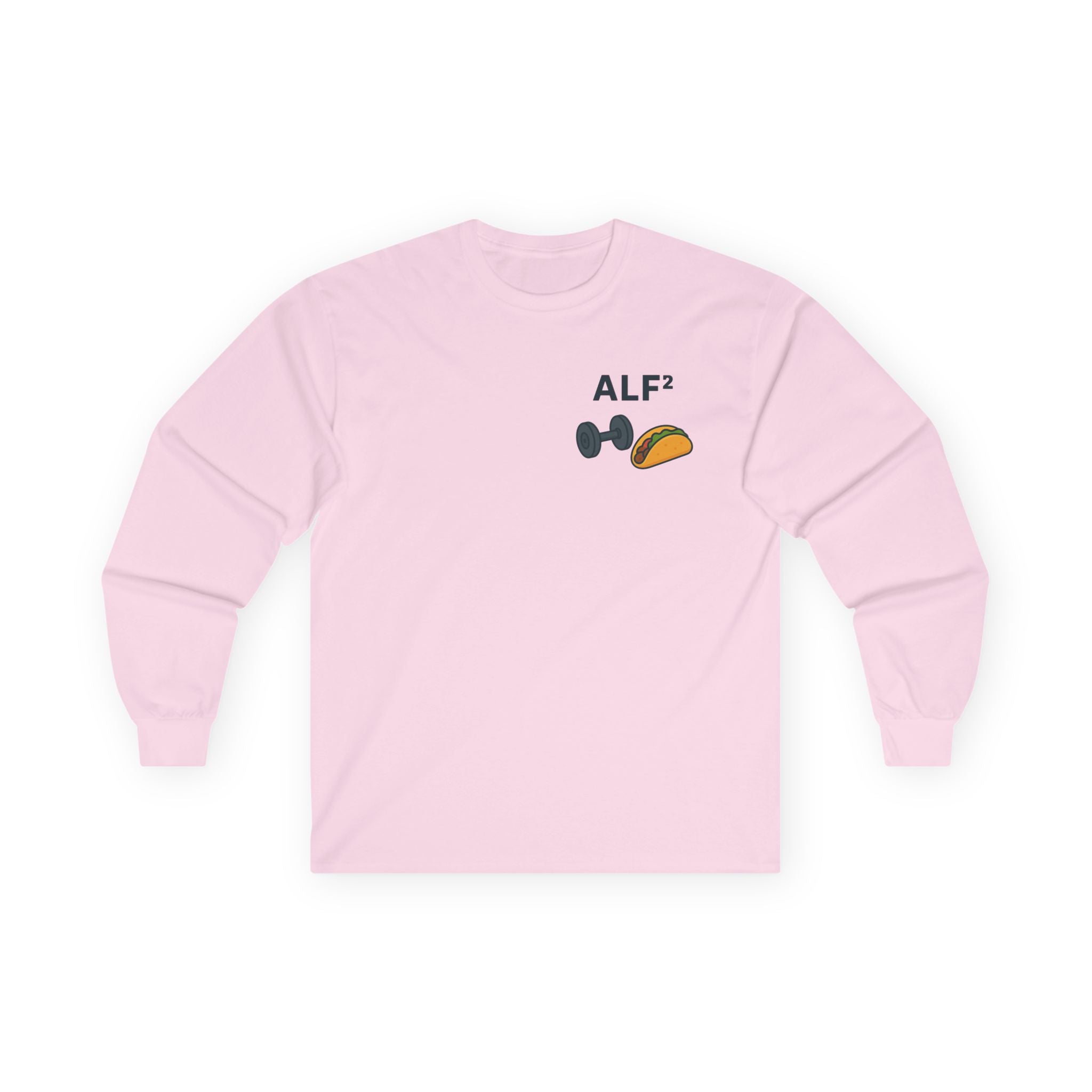 Funny Gym Tee Long Sleeve Little Fit, Little Fat