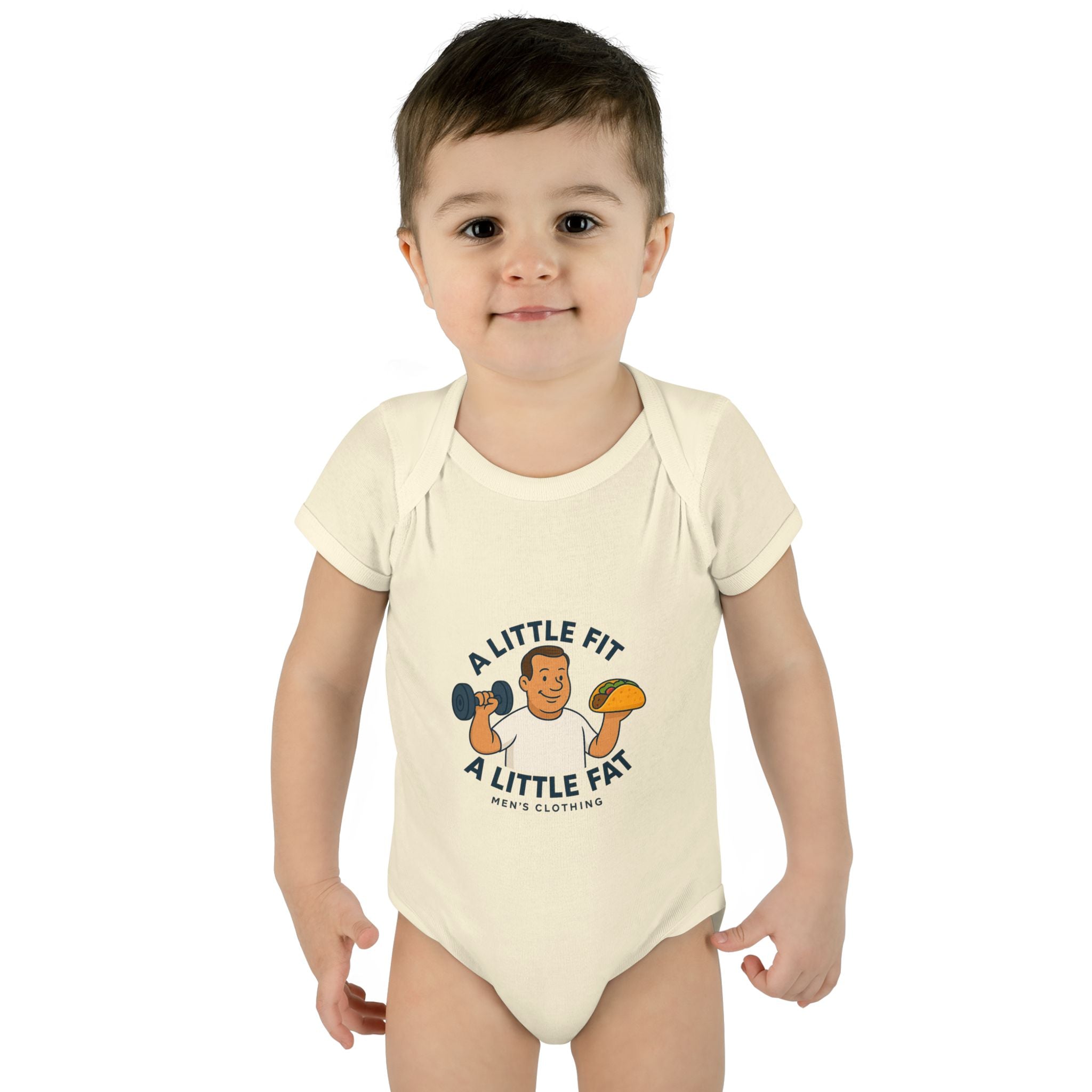Infant Baby Bodysuit - A Little Fit A Little Fat, Cute Baby Gift, Funny Infant Clothes, Baby Shower Present, Newborn Outfit