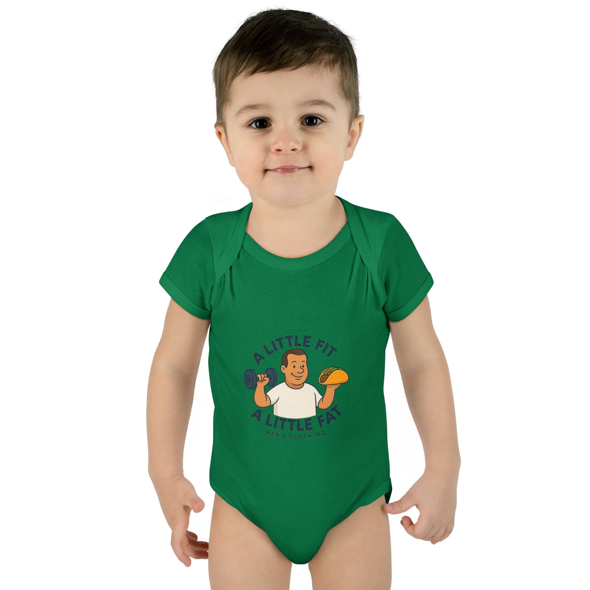 Infant Baby Bodysuit - A Little Fit A Little Fat, Cute Baby Gift, Funny Infant Clothes, Baby Shower Present, Newborn Outfit