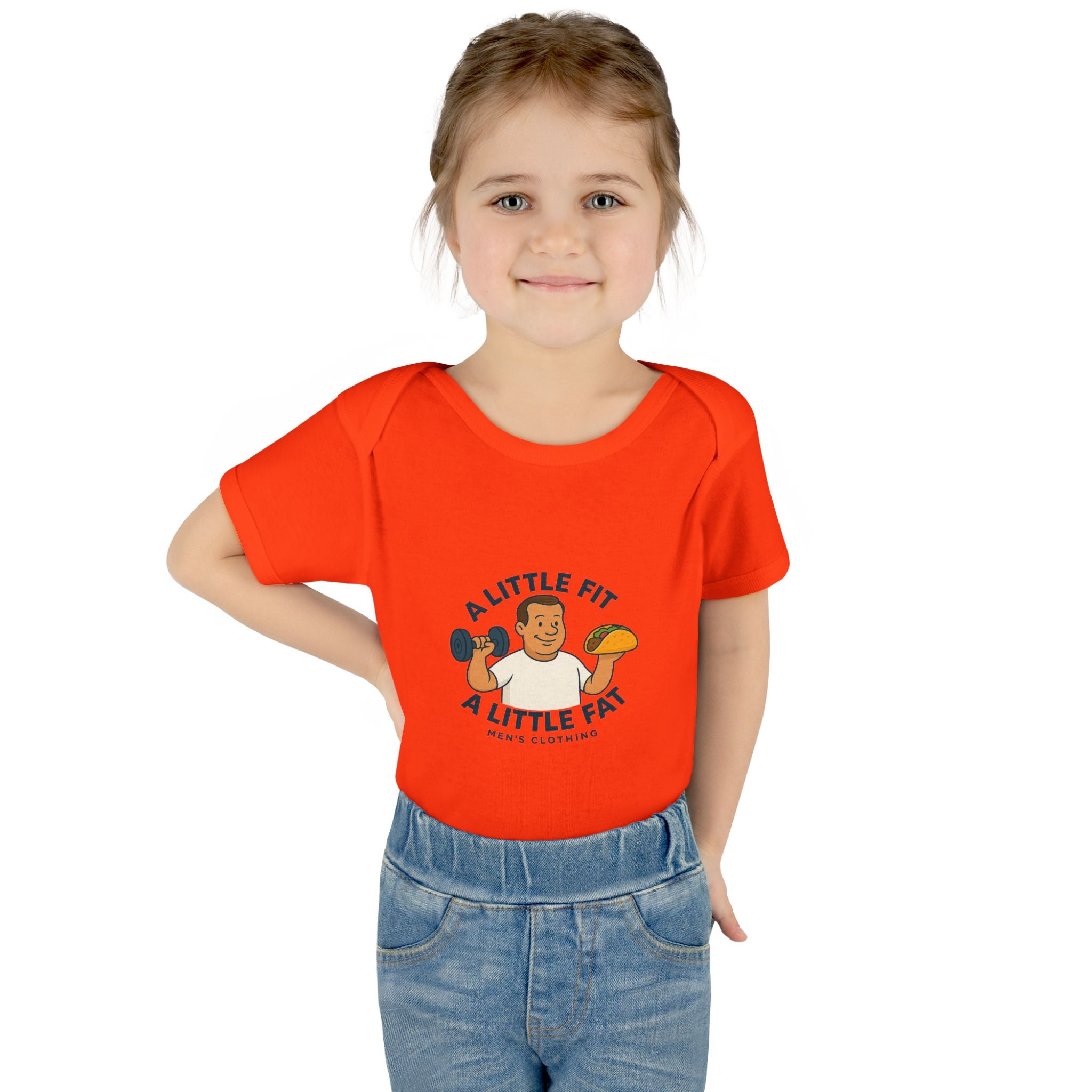 Infant Baby Bodysuit - A Little Fit A Little Fat, Cute Baby Gift, Funny Infant Clothes, Baby Shower Present, Newborn Outfit