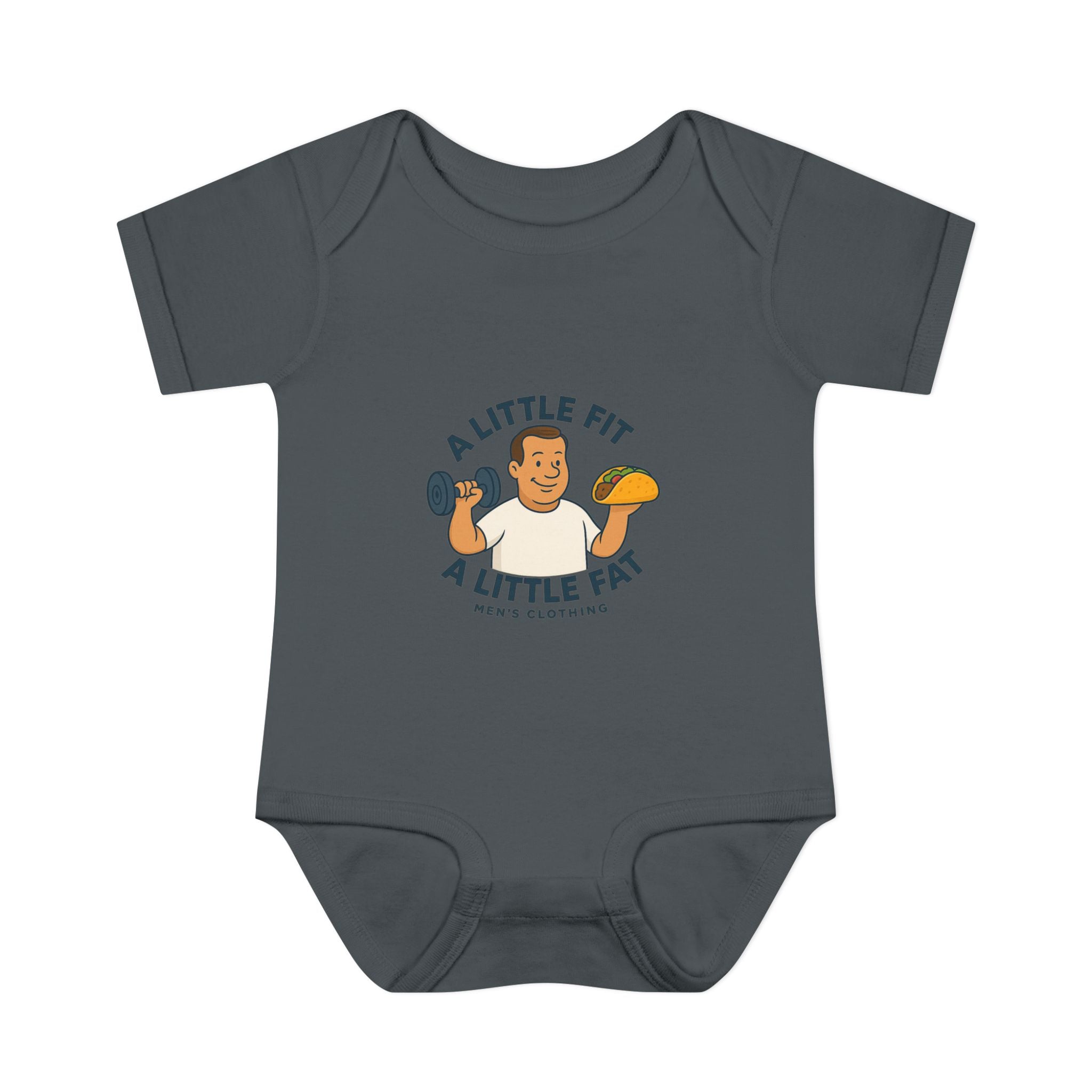 Infant Baby Bodysuit - A Little Fit A Little Fat, Cute Baby Gift, Funny Infant Clothes, Baby Shower Present, Newborn Outfit