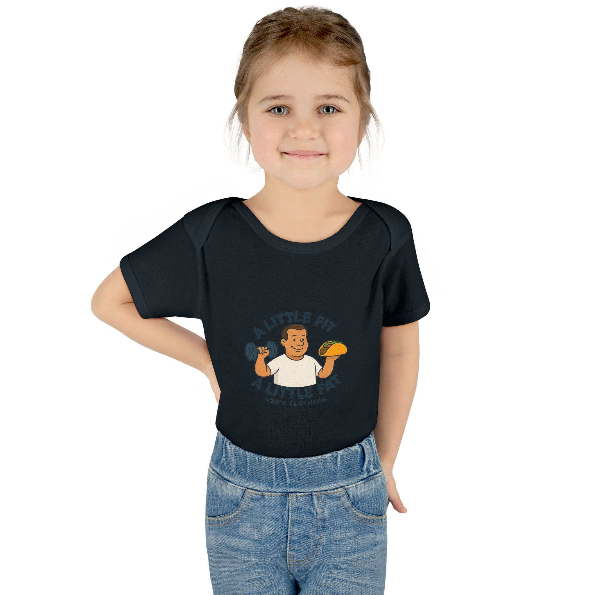 Infant Baby Bodysuit - A Little Fit A Little Fat, Cute Baby Gift, Funny Infant Clothes, Baby Shower Present, Newborn Outfit