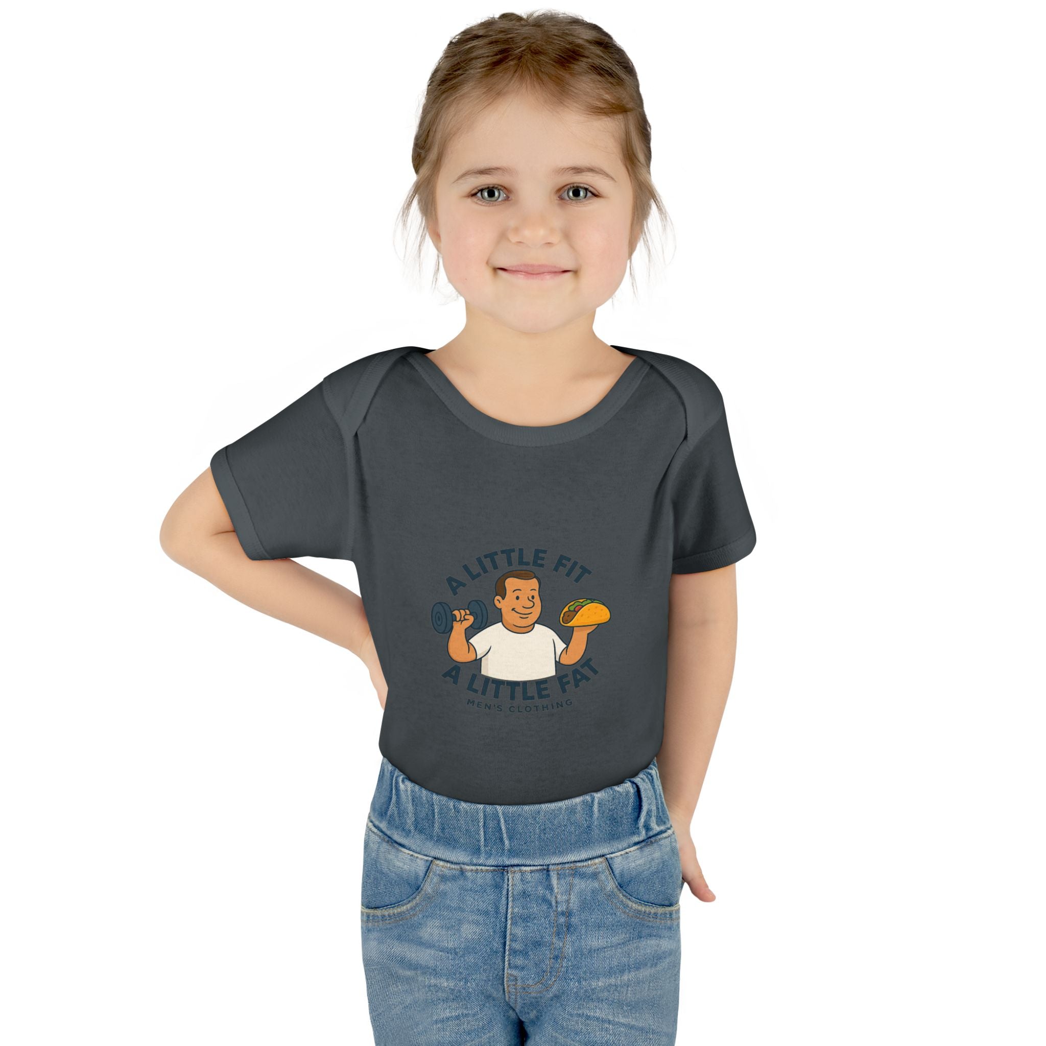 Infant Baby Bodysuit - A Little Fit A Little Fat, Cute Baby Gift, Funny Infant Clothes, Baby Shower Present, Newborn Outfit