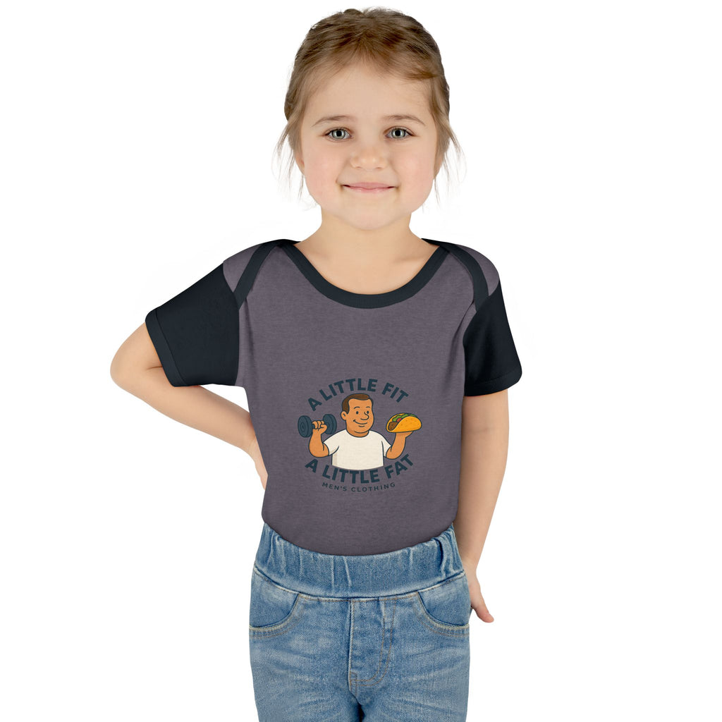 Infant Baby Bodysuit - A Little Fit A Little Fat, Cute Baby Gift, Funny Infant Clothes, Baby Shower Present, Newborn Outfit