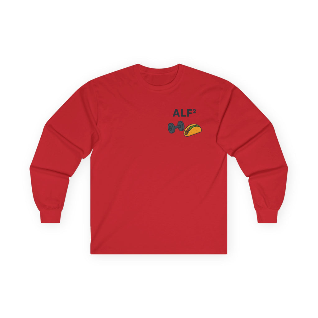 Funny Gym Tee Long Sleeve Little Fit, Little Fat