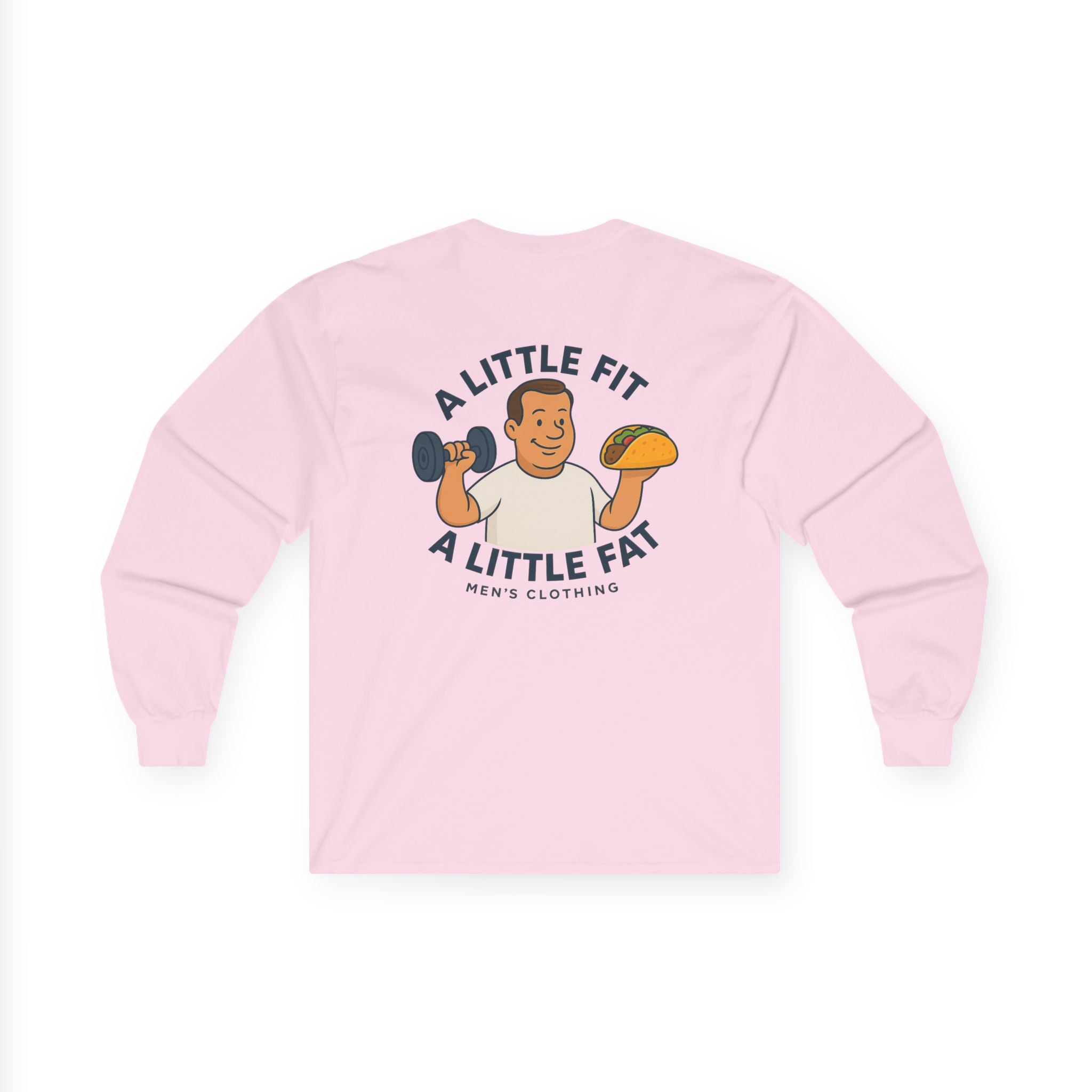 Funny Gym Tee Long Sleeve Little Fit, Little Fat