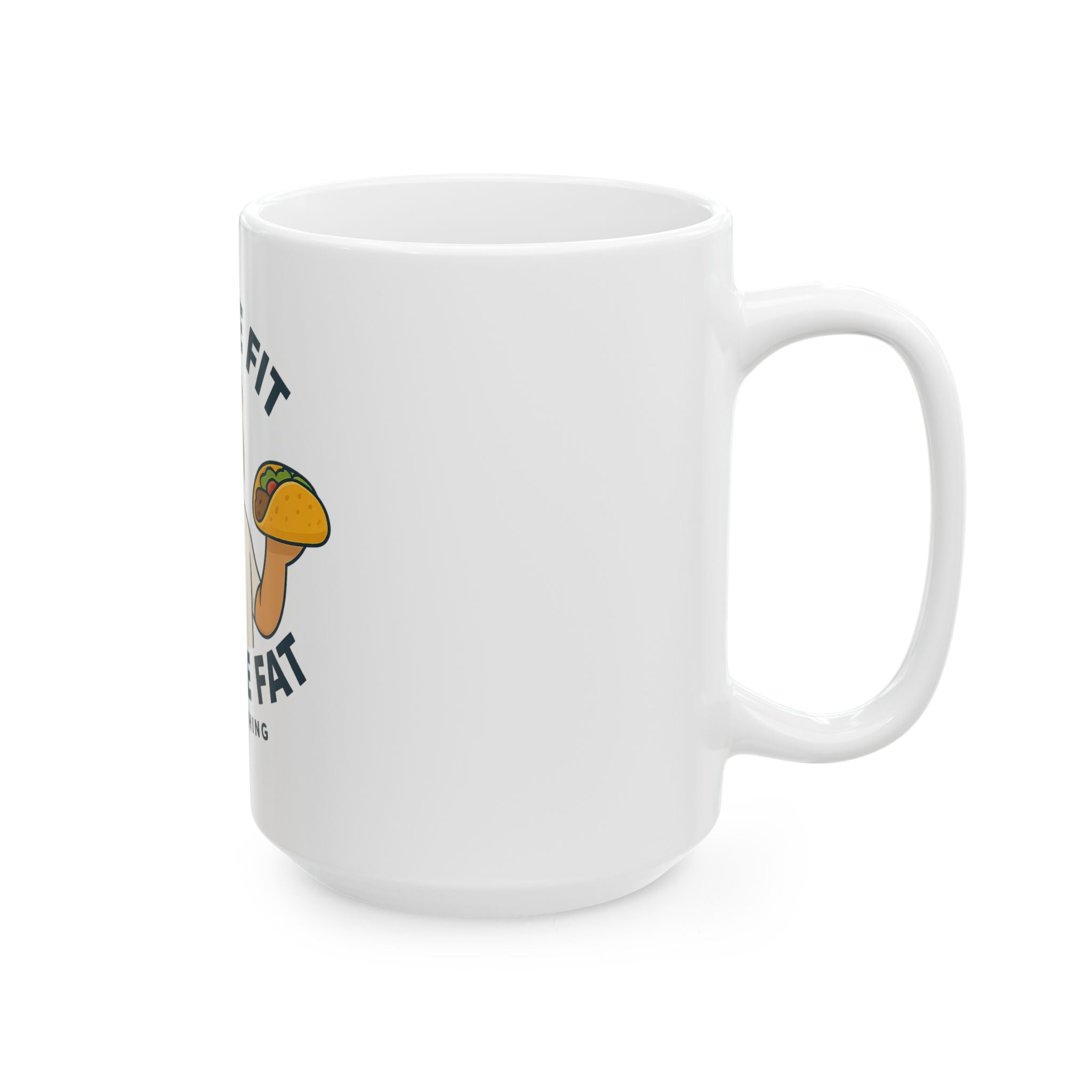 Funny Gym Mug - A Little Fit A Little Fat, Workout Coffee Cup, Fitness Gifts, Humor Mug for Men, Motivational Mugs
